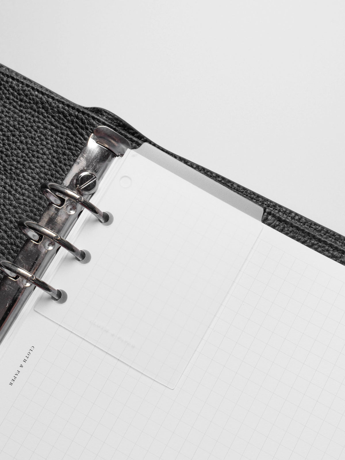 Page marker shown in use with A5 ring bound planner.