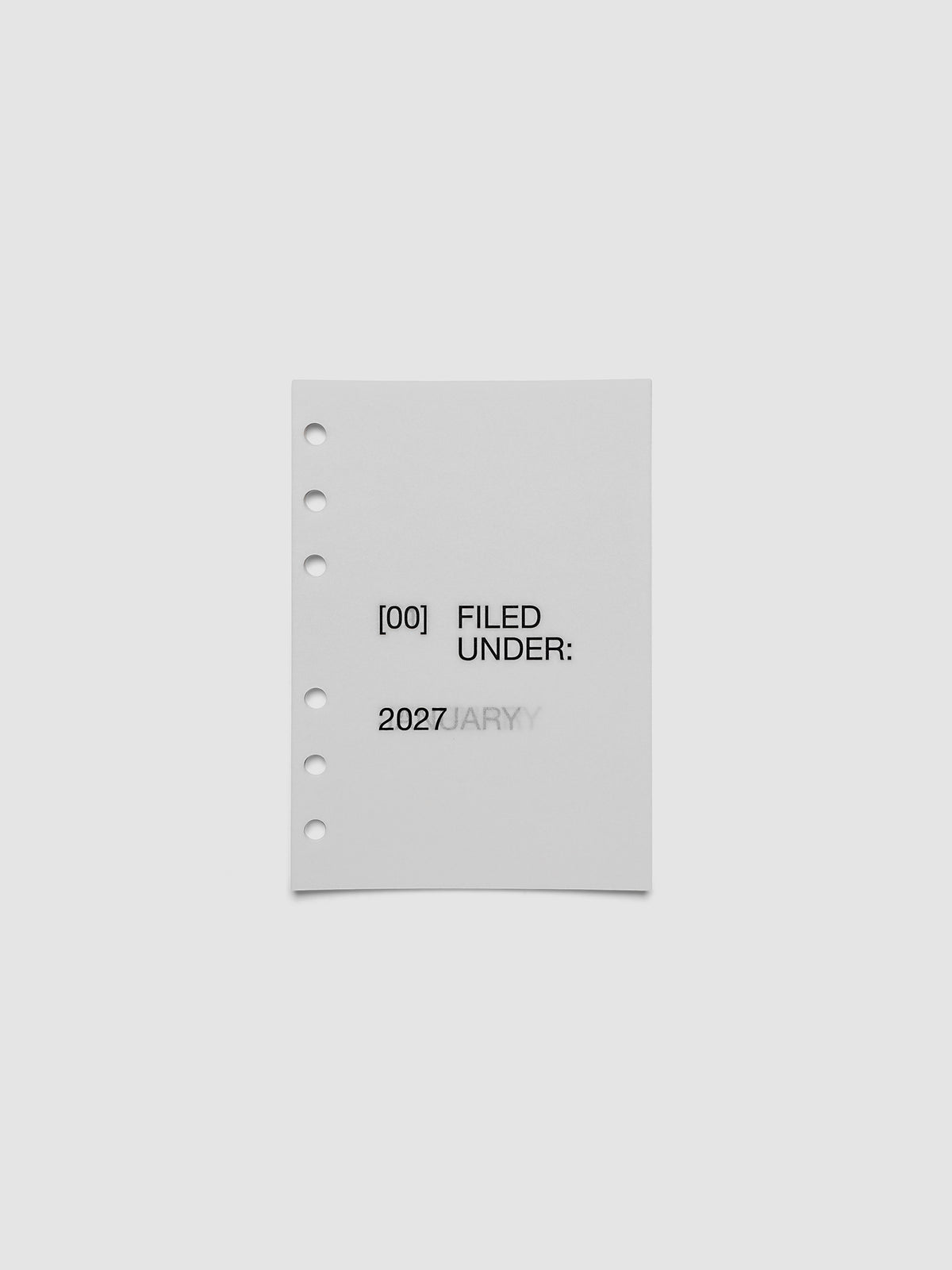 2027 Front + Monthly Dashboard Overlays, Avant Garde, A6 6-Ring Punch, full set of 13 vellum overlays shown stacked together