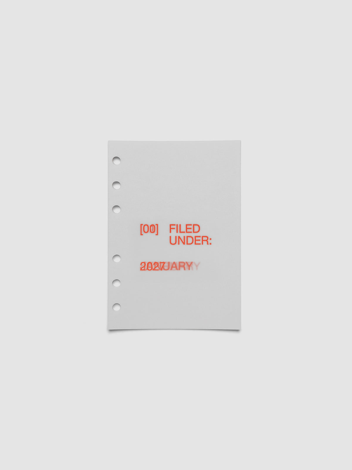 2027 Front + Monthly Dashboard Overlays, Saffron, A6 6-Ring Punch, full set of 13 vellum overlays shown stacked together