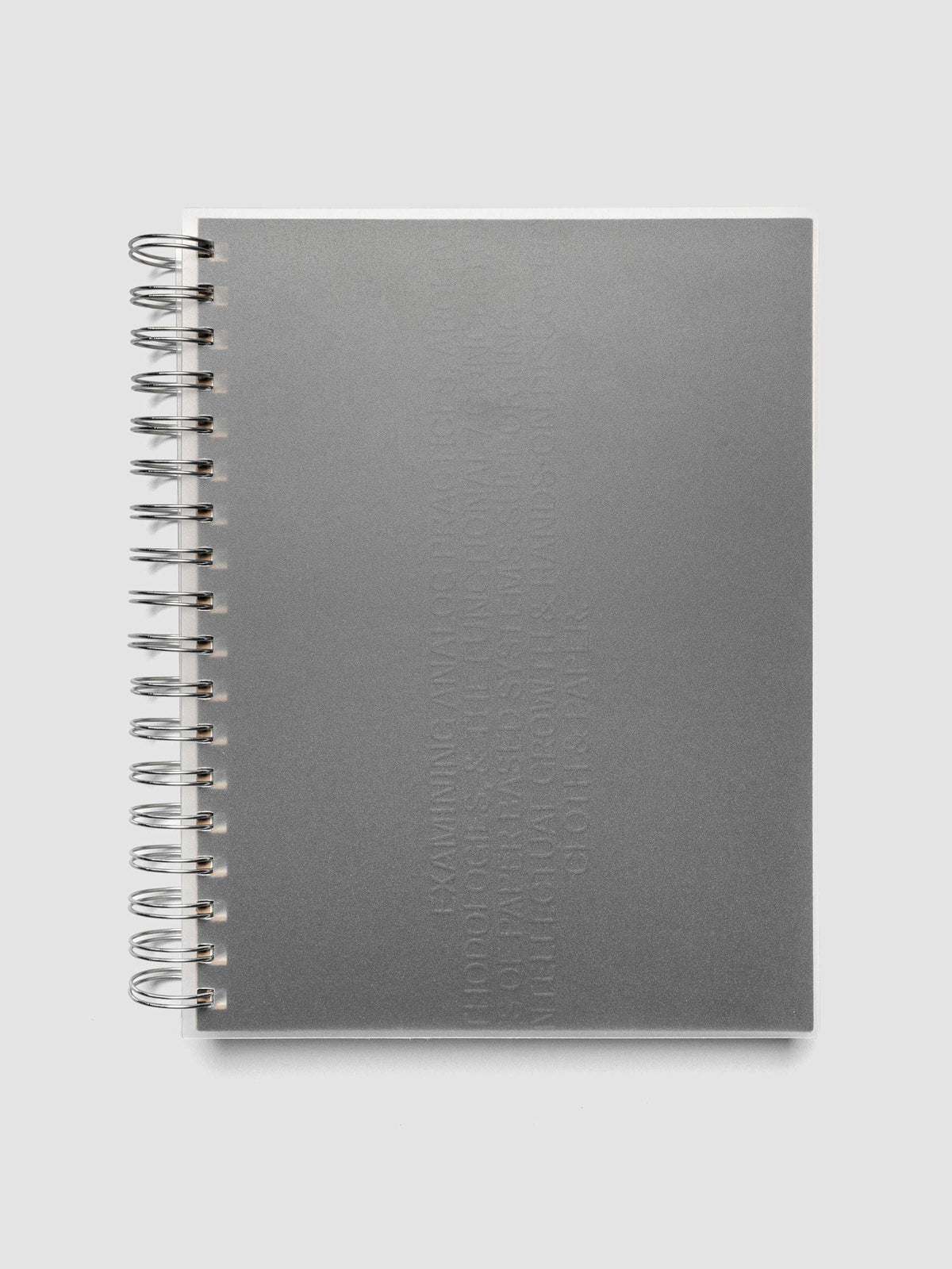 Black embossed Analog Embossed Planner Dashboard without the drop card shown in size HP Classic Spiral with cover overlayed.