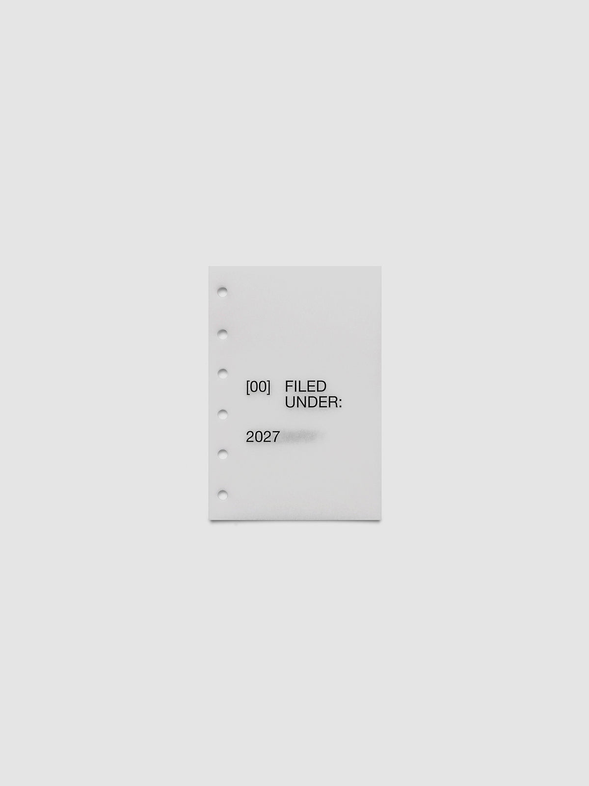 2027 Front + Monthly Dashboard Overlays, Avant Garde, Pocket 6-Ring Punch, full set of 13 vellum overlays shown stacked together