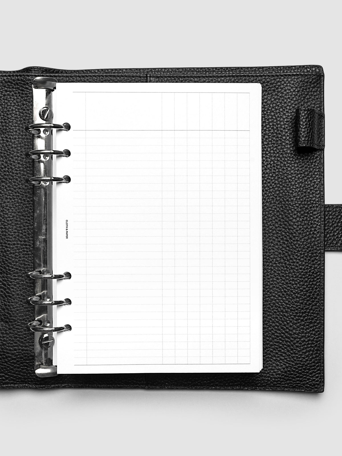Inbox Sorting Planner Inserts shown pre-punched for 6-Ring A5 planners in a black agenda.