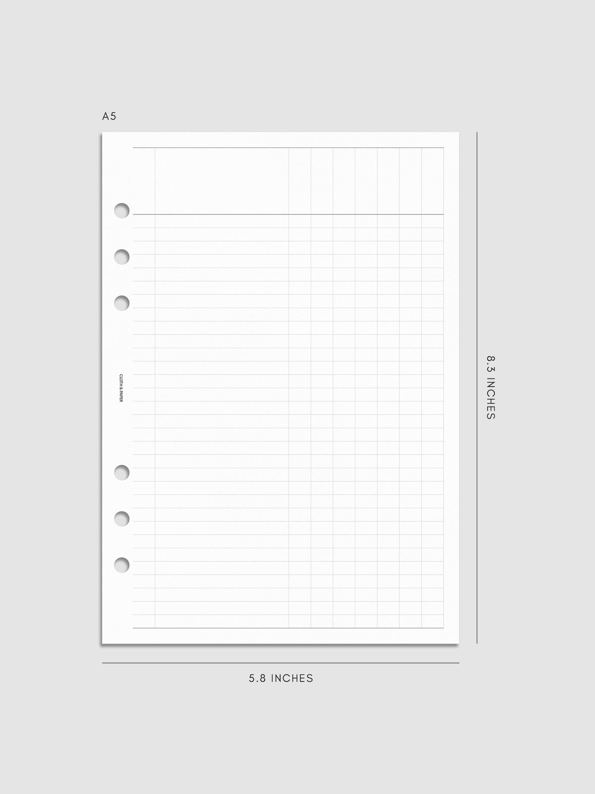 Digital mockup of the Inbox Sorting Planner Inserts shown in size A5.