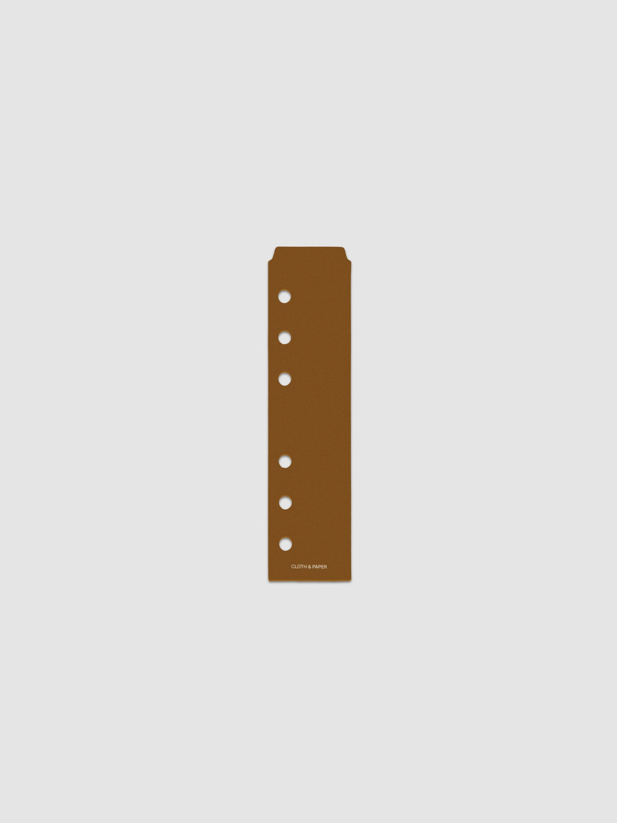 One narrow page marker in brown, shown in size A6.