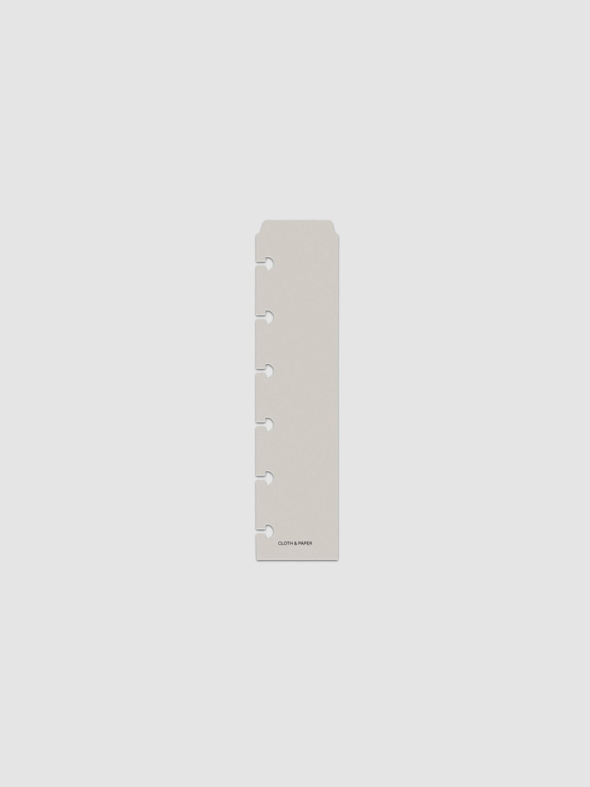 One narrow page marker in grey, shown in size CP Petite.