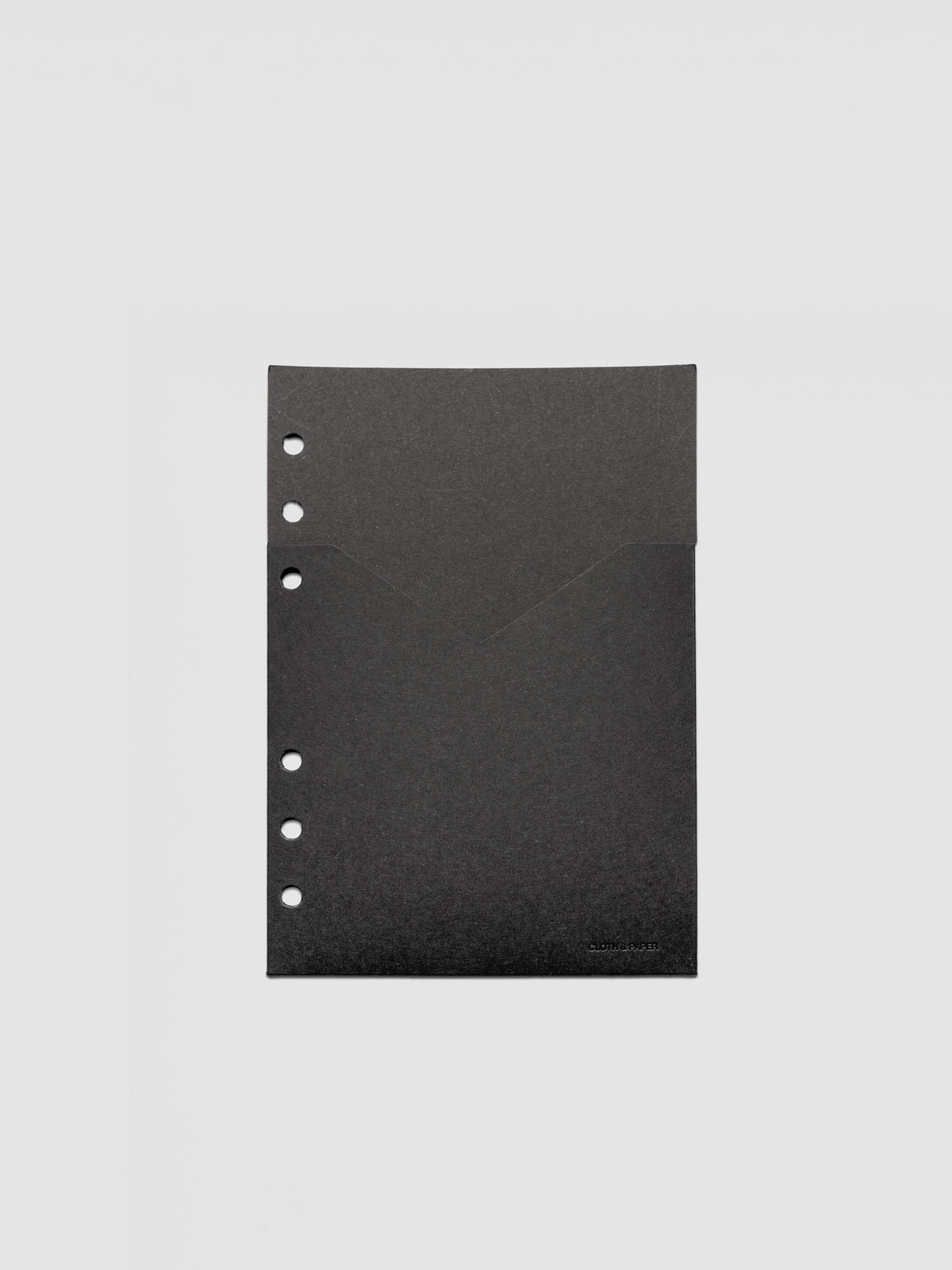 Black planner paper pocket folder shown in size Personal Wide 6-Ring Punch