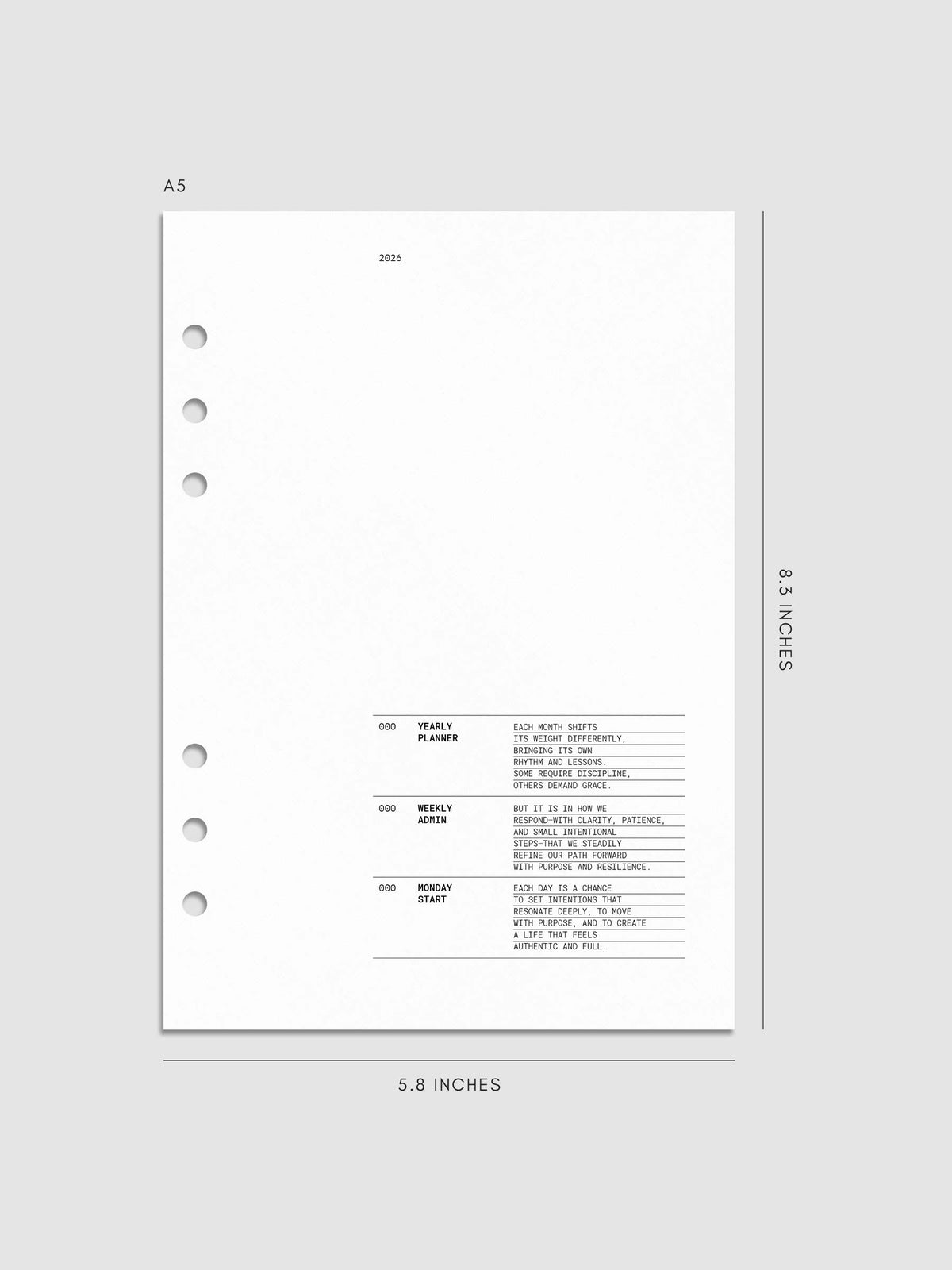 Digital mock-up of the title page in A5.
