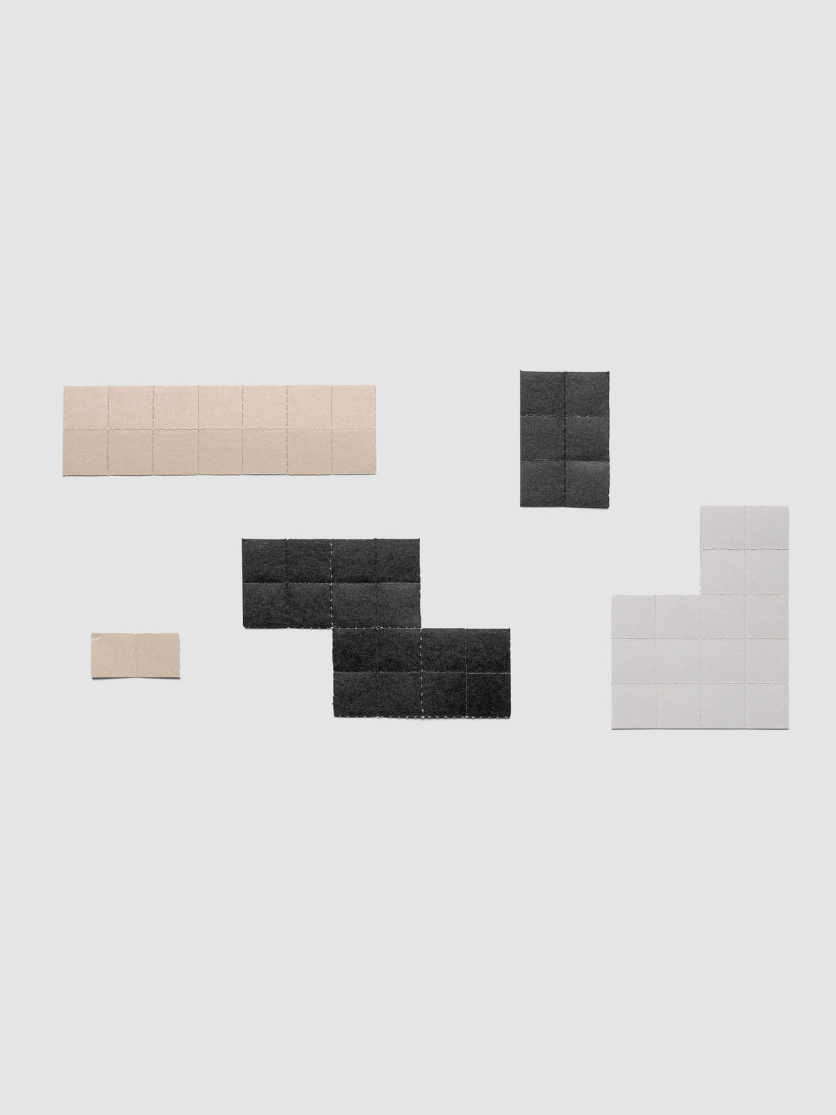 Various sizes and colors of the tear-off sticker sheets