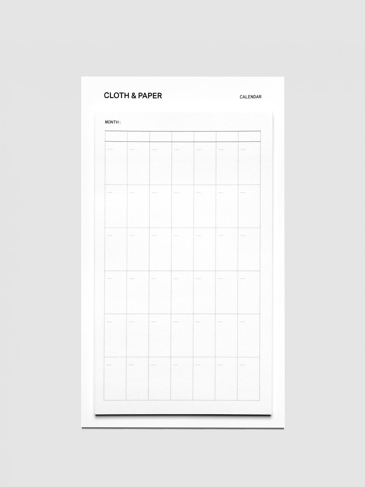 Undated calendar large sticky notes set in size A5