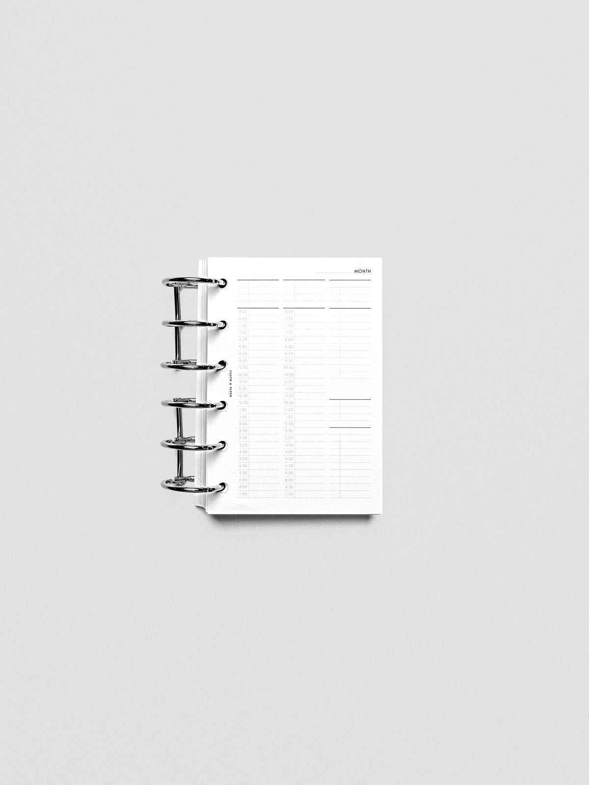 30 Minute Time Block Planner Inserts in size Pocket.
