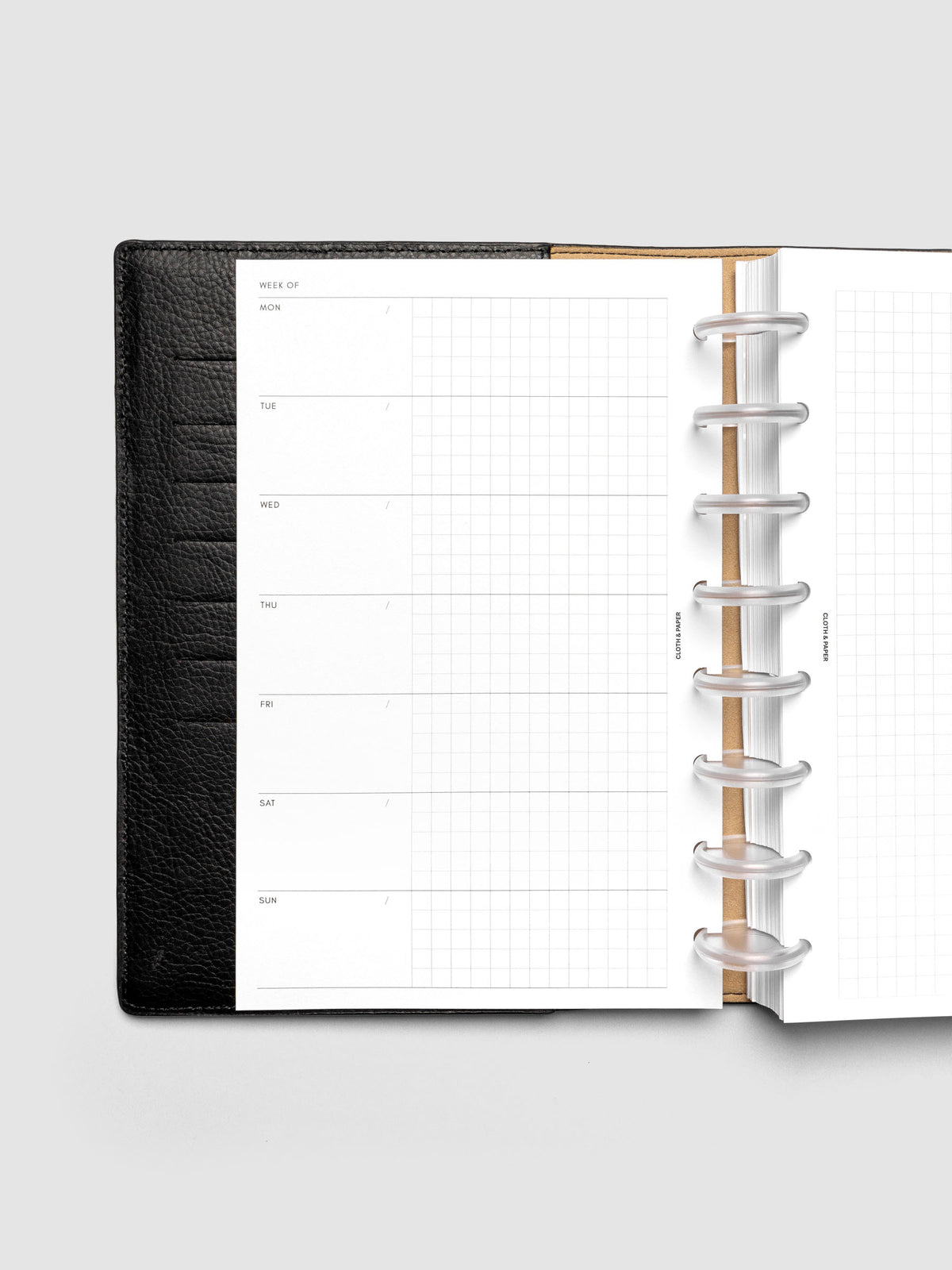 Weekly Graph Inserts in size A6 shown discbound.
