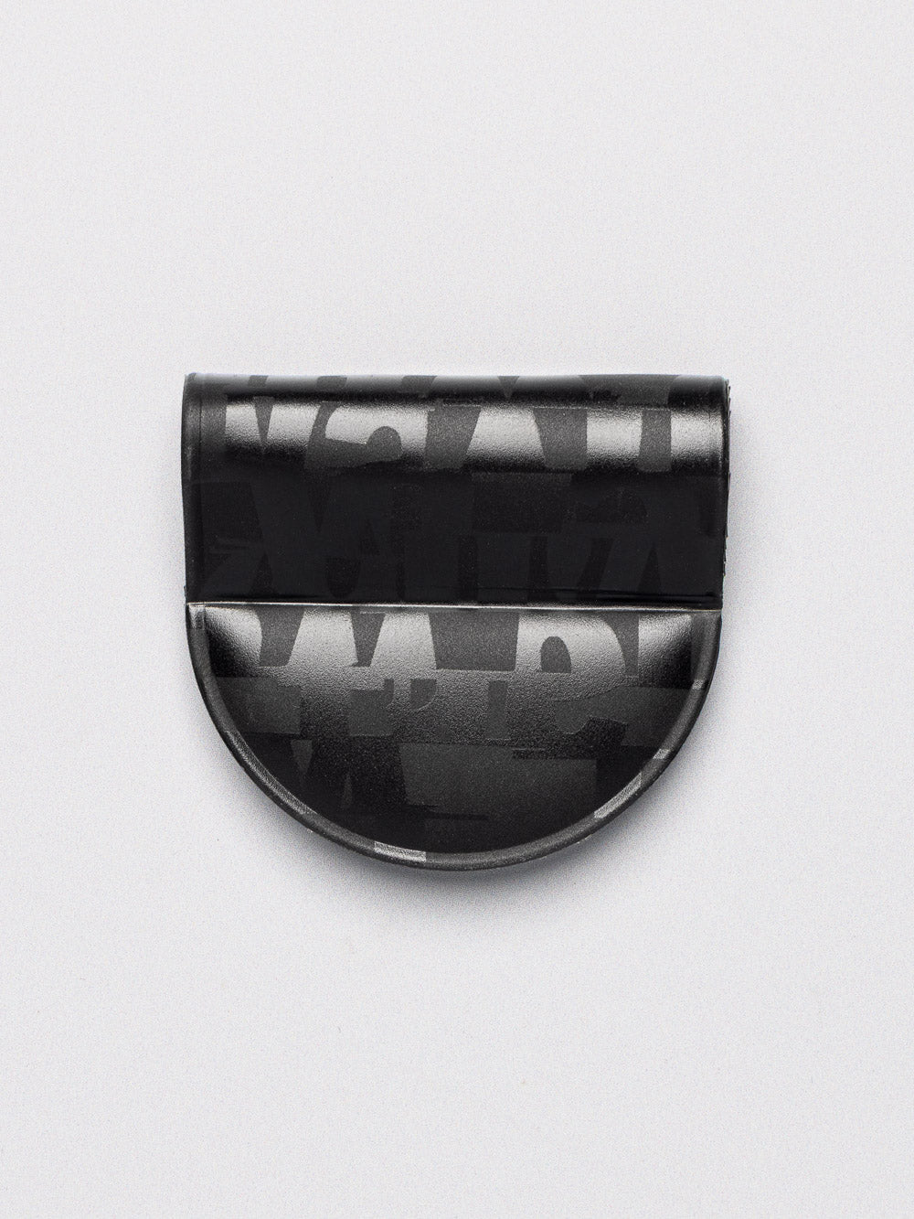 Black magnetic bookmark pen holder with spot gloss details