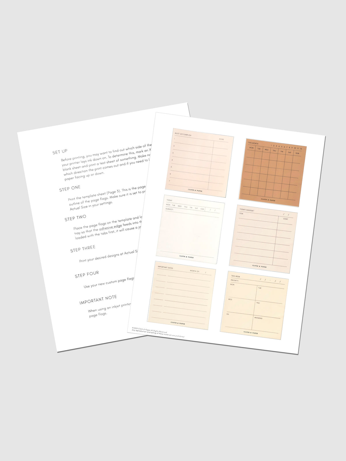 3x3 Sticky Note Printable Admin displayed on a neutral background.