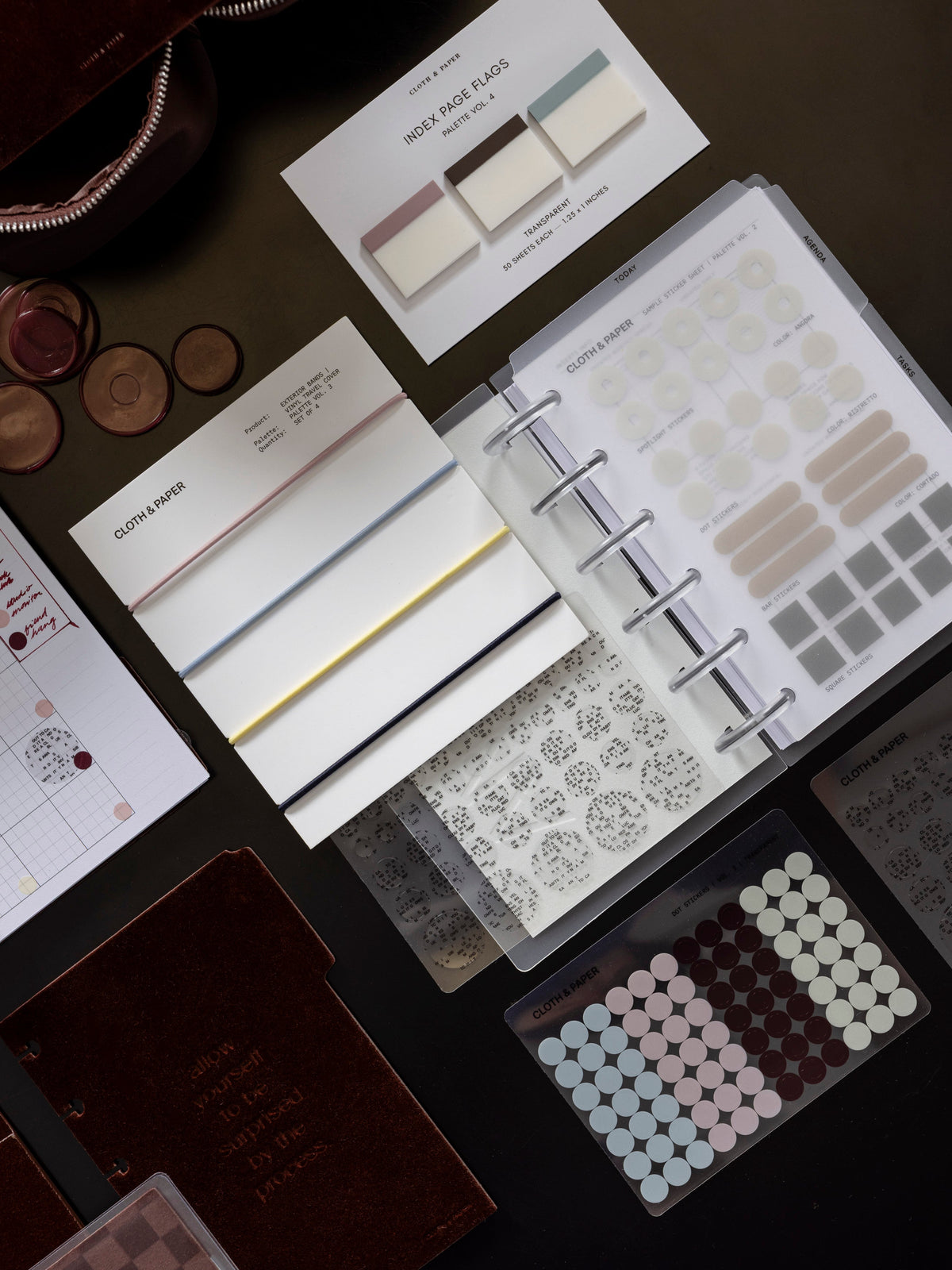 Exterior Bands | Vinyl Travel Cover | Vol. 3 shown amongst other Cloth & Paper products against a dark background.