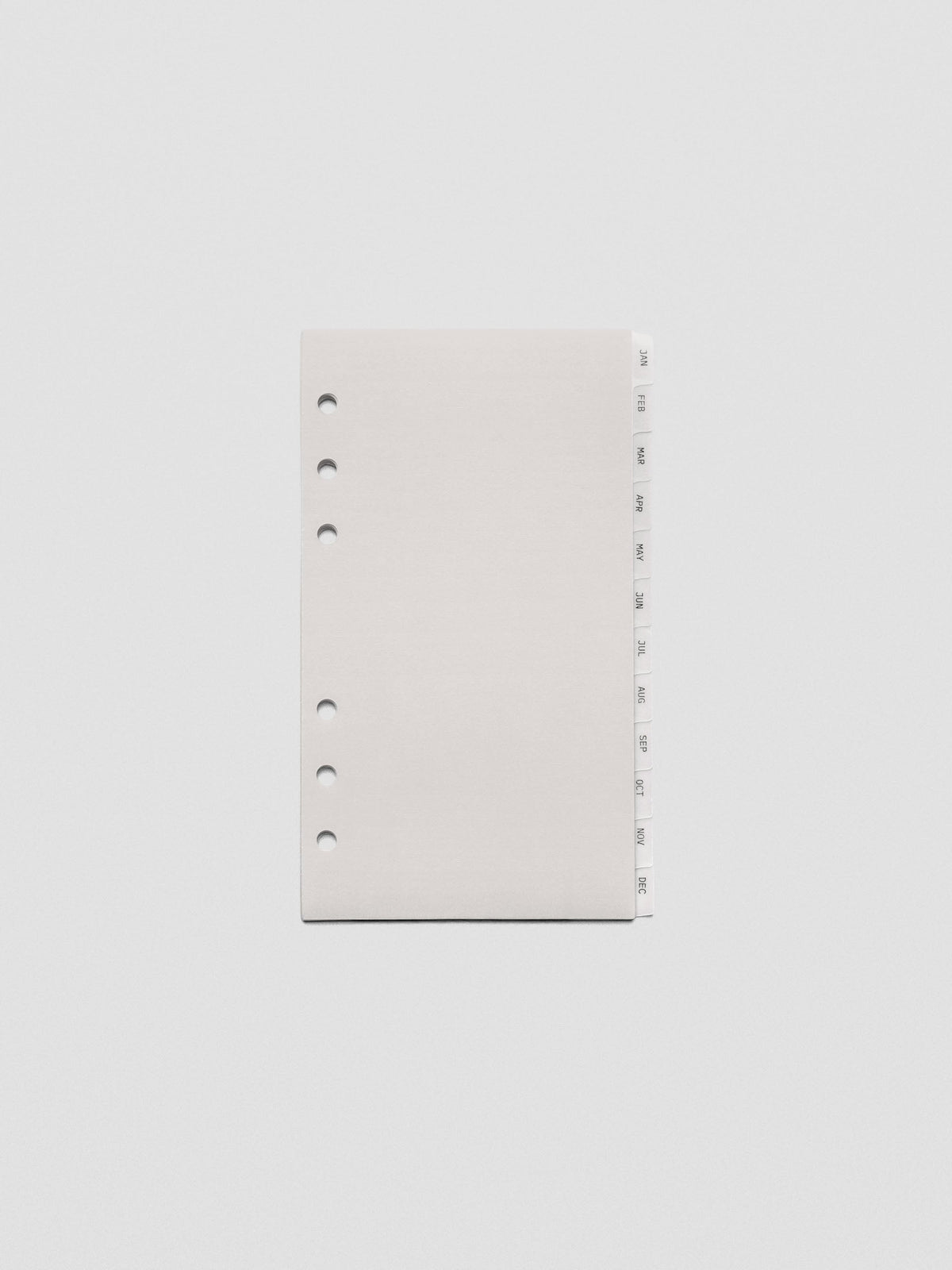 Personal vellum dividers shown on a grey background.