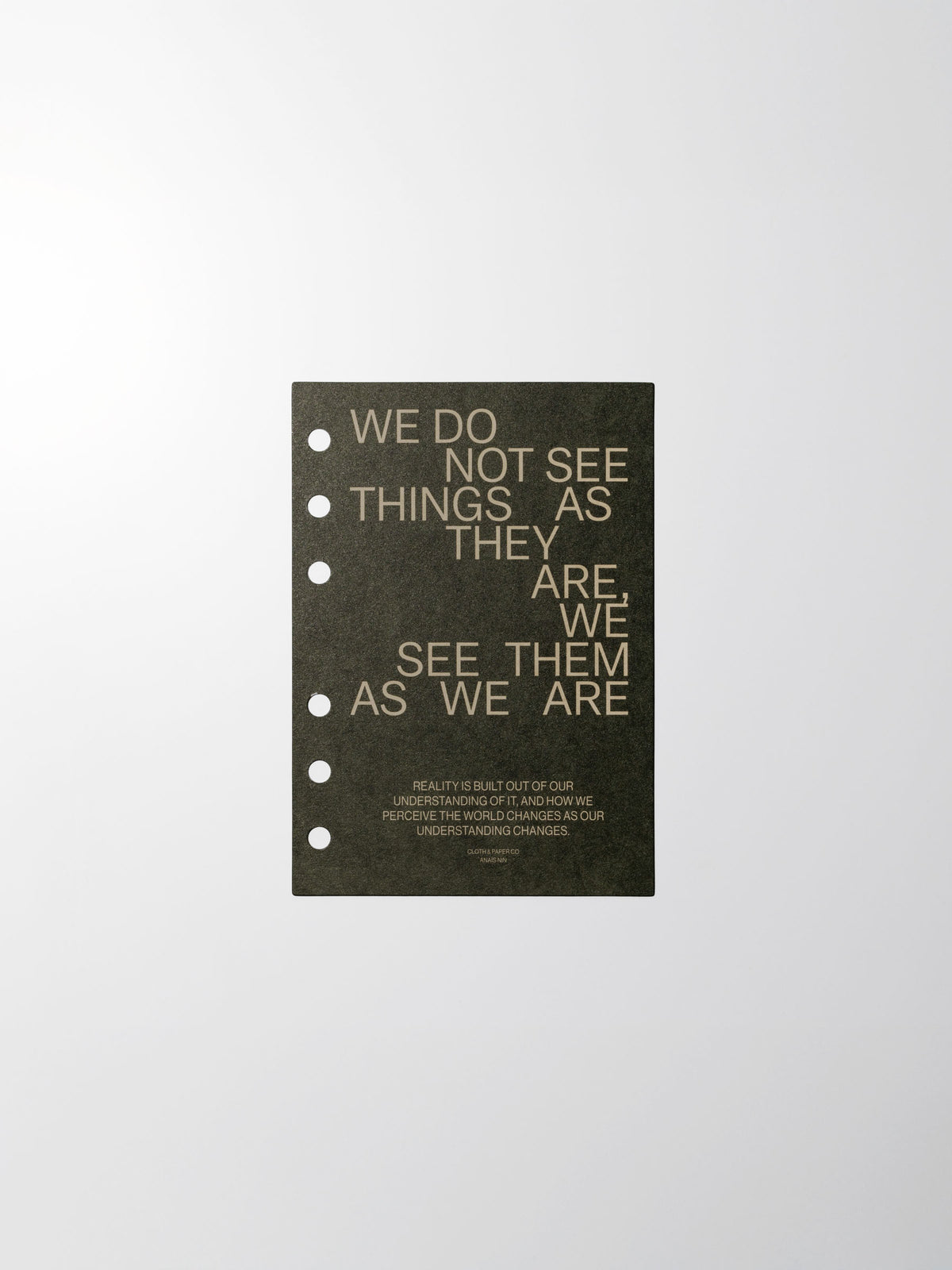 As We Are Cover + Dashboard Set in size A6 showing the dashboard only.