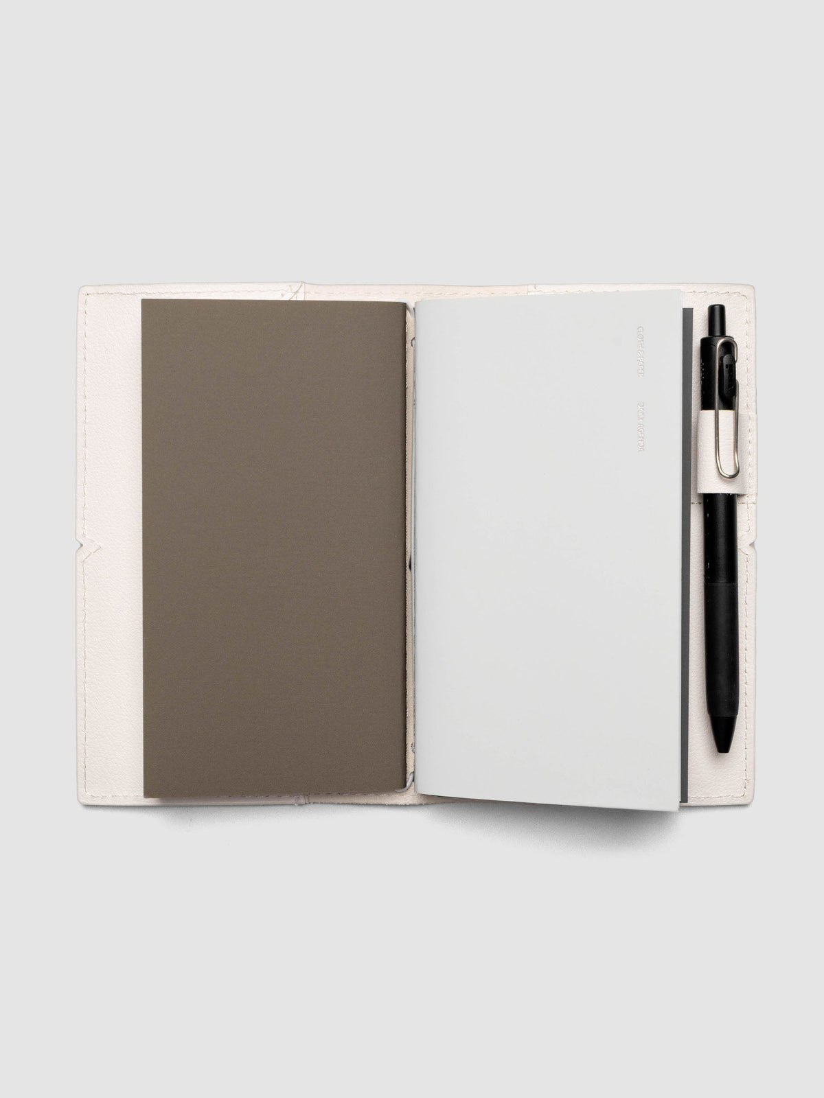 Dalmatian Pocket Plus Travel Notebook Cover showing the interior with Travel Notebooks inside | Cloth & Paper