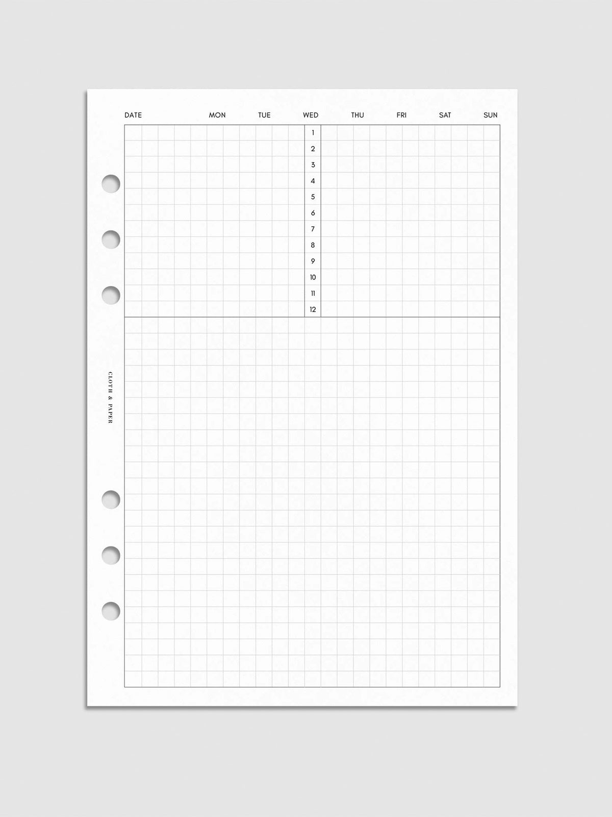 Digital mockup of insert in A5.
