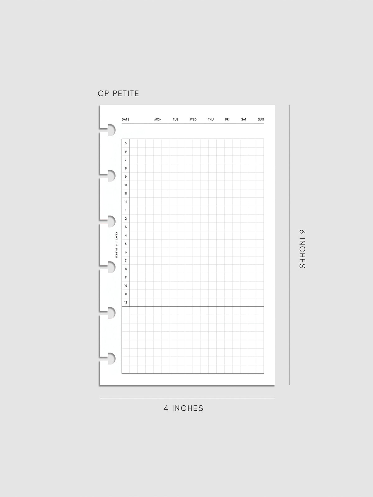 Digital mockup of insert in CP Petite.