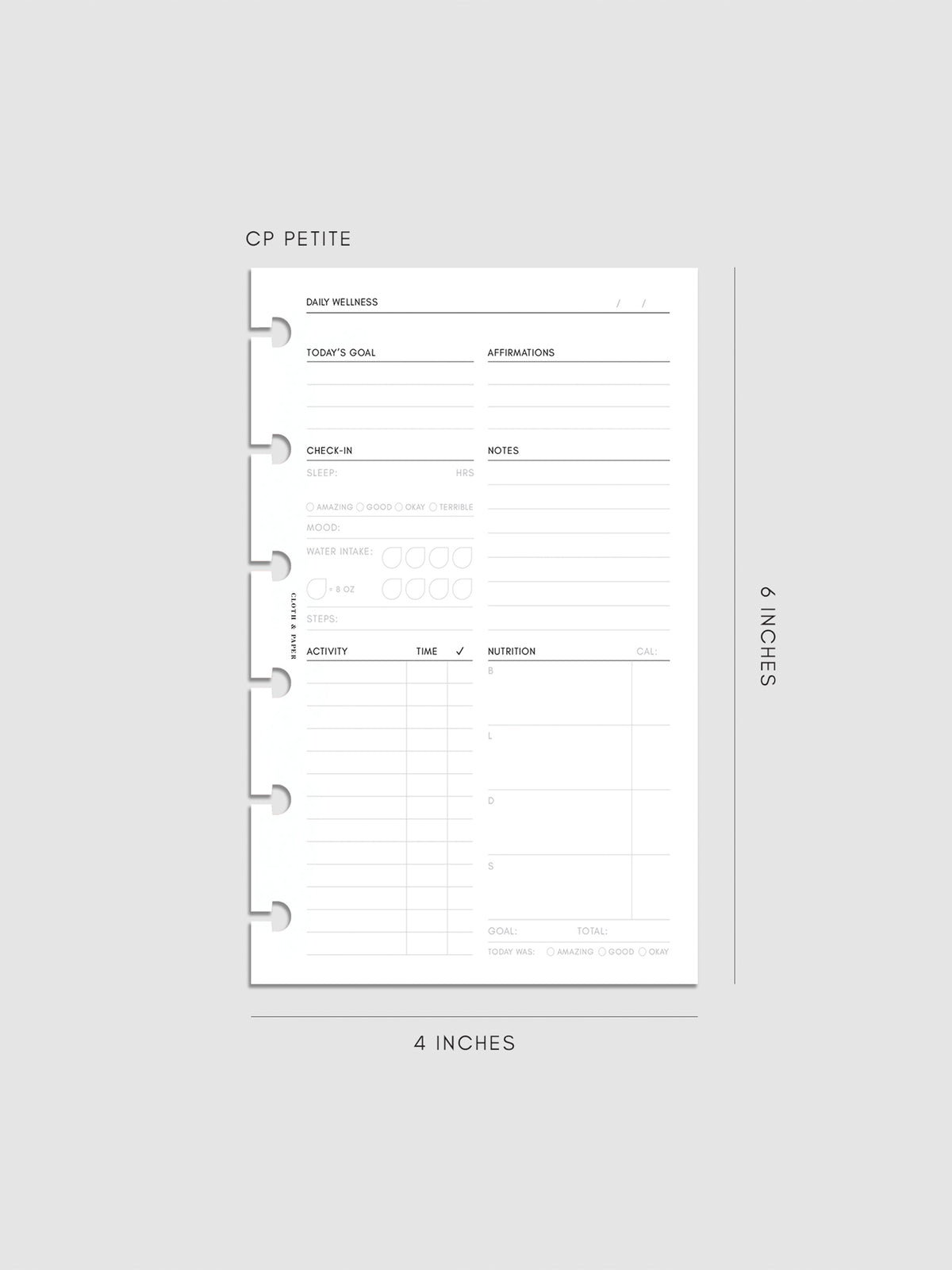 Digital mockup of insert in CP Petite.