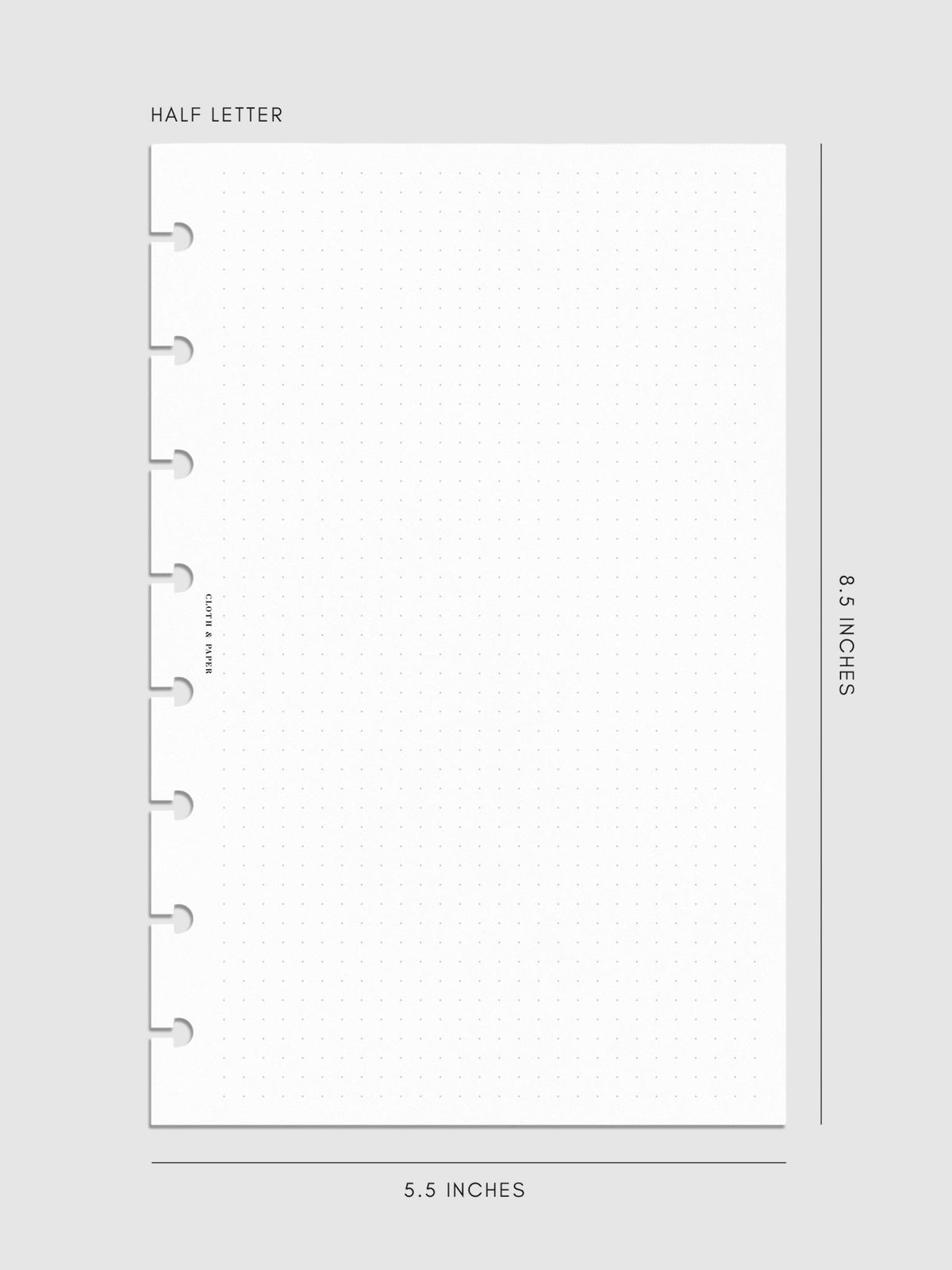 Digital mockup of insert in Half Letter.