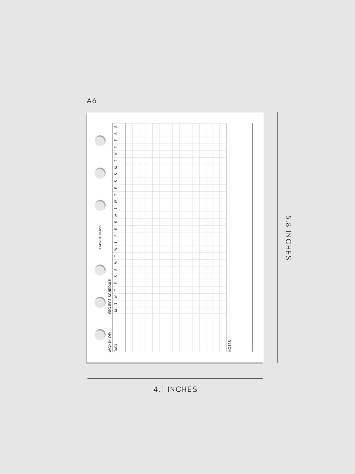 Gantt Chart Planner Inserts | Refreshed Layout