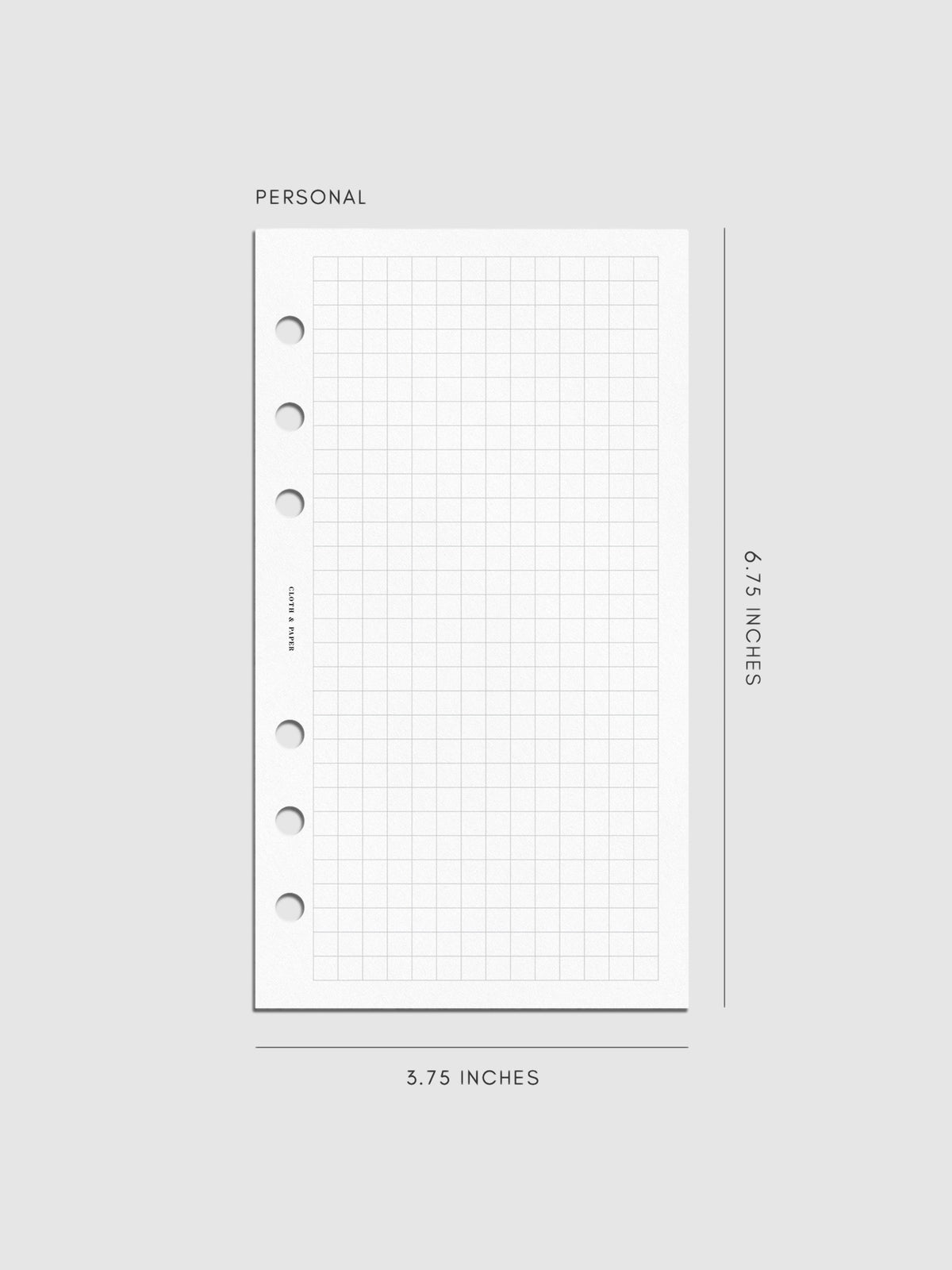Digital mockup of insert in Personal sizing.