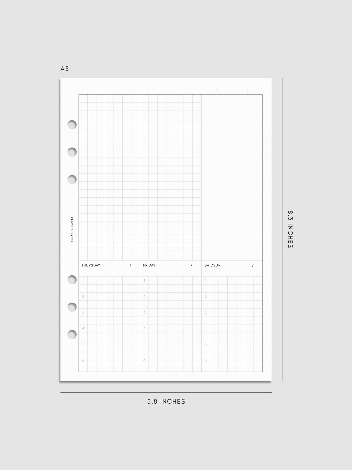 Ivy Lee Method Inserts shown in size A5.