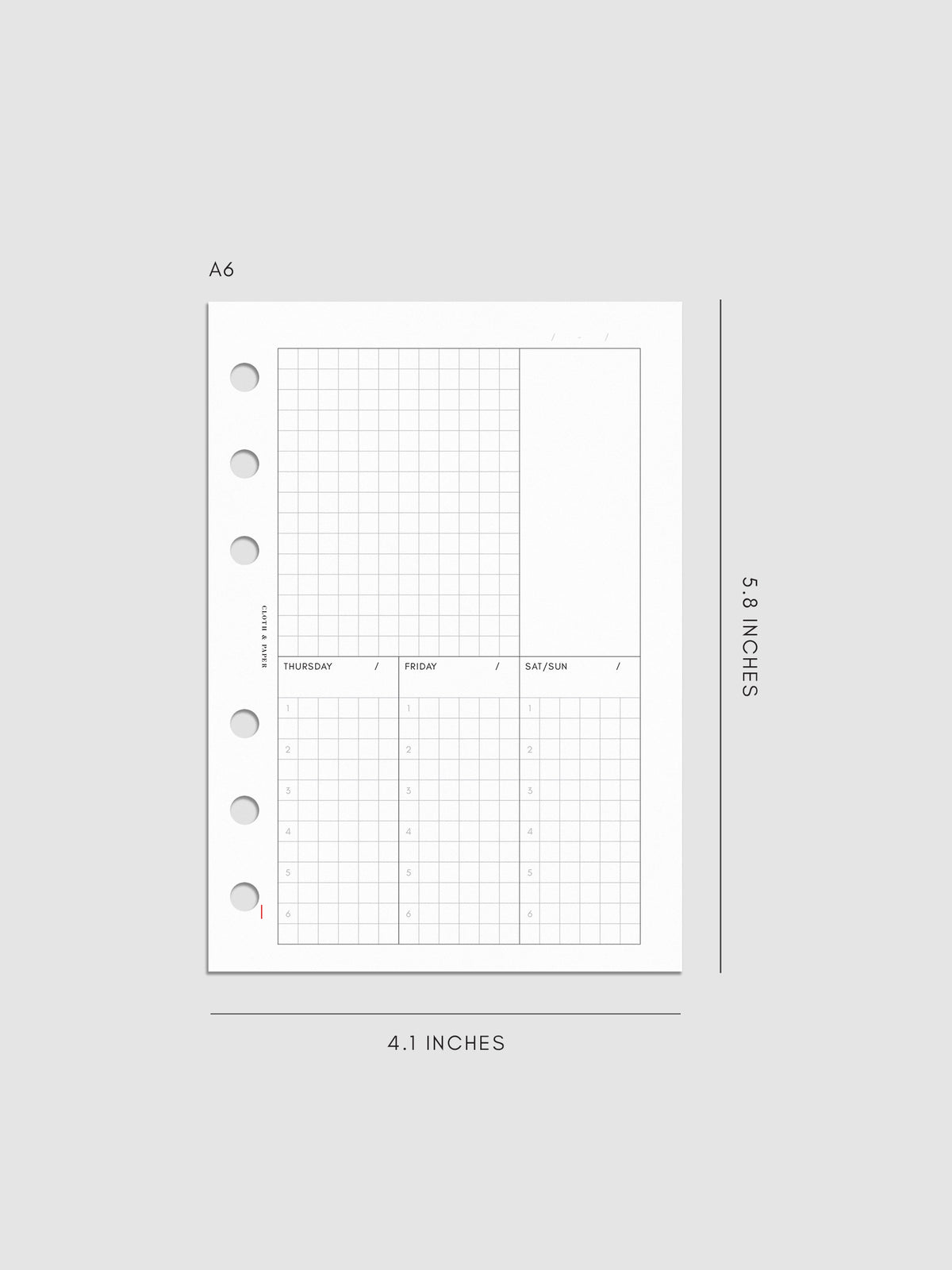 Ivy Lee Method Inserts shown in size A6.