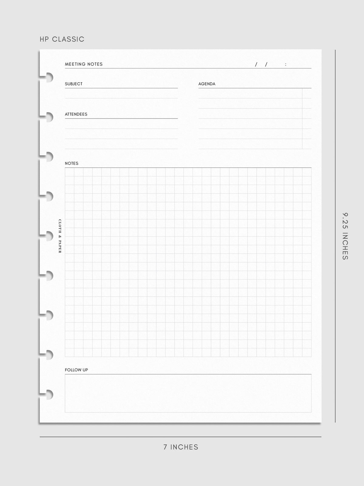 Digital mockup of inserts in HP Classic.