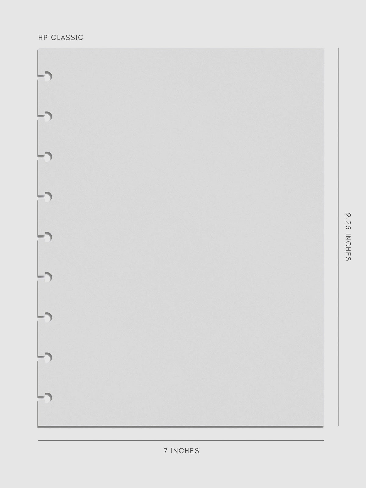 Digital mockup of insert in HP Classic.