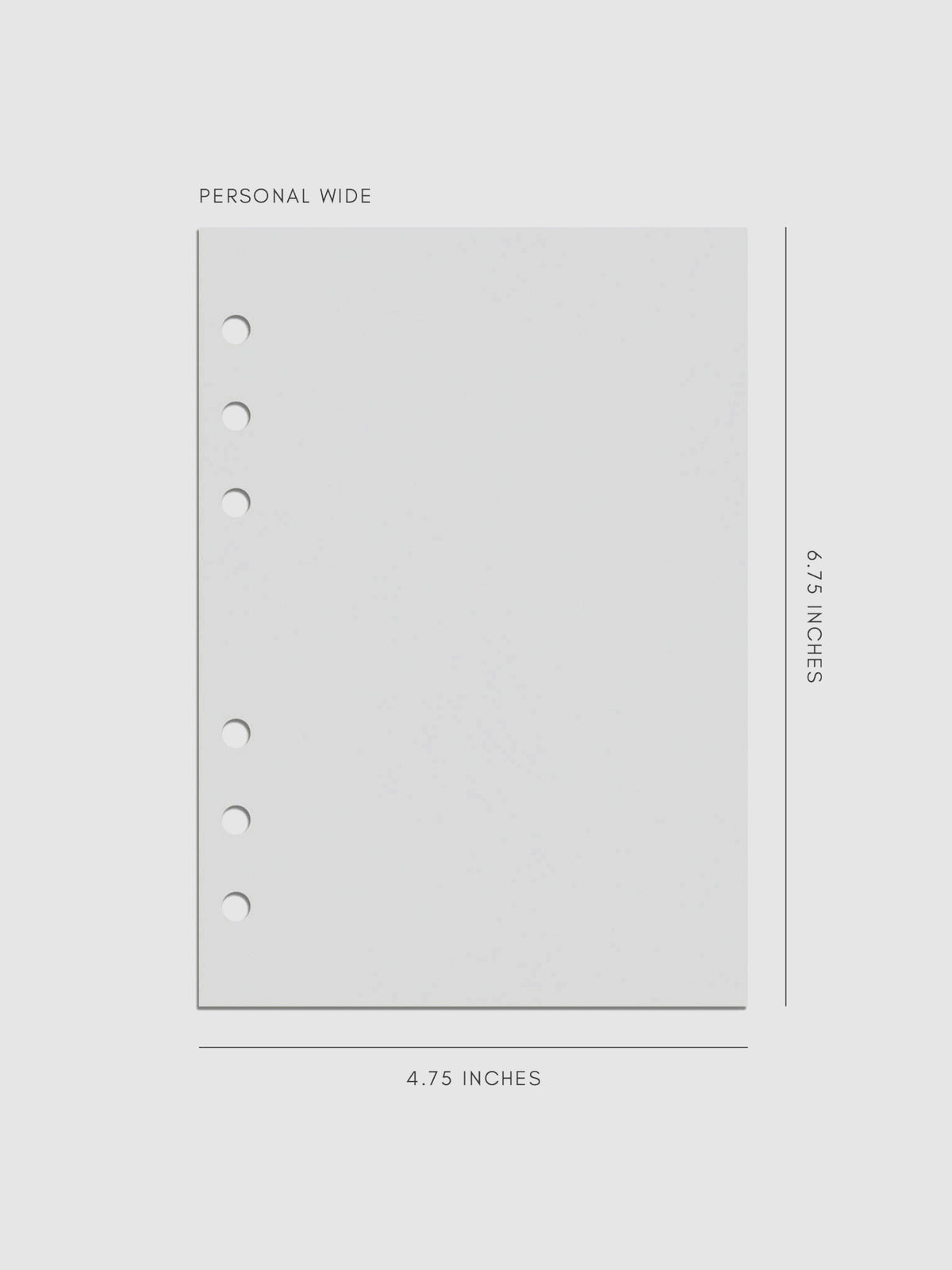 Digital mockup of insert in Personal Wide.