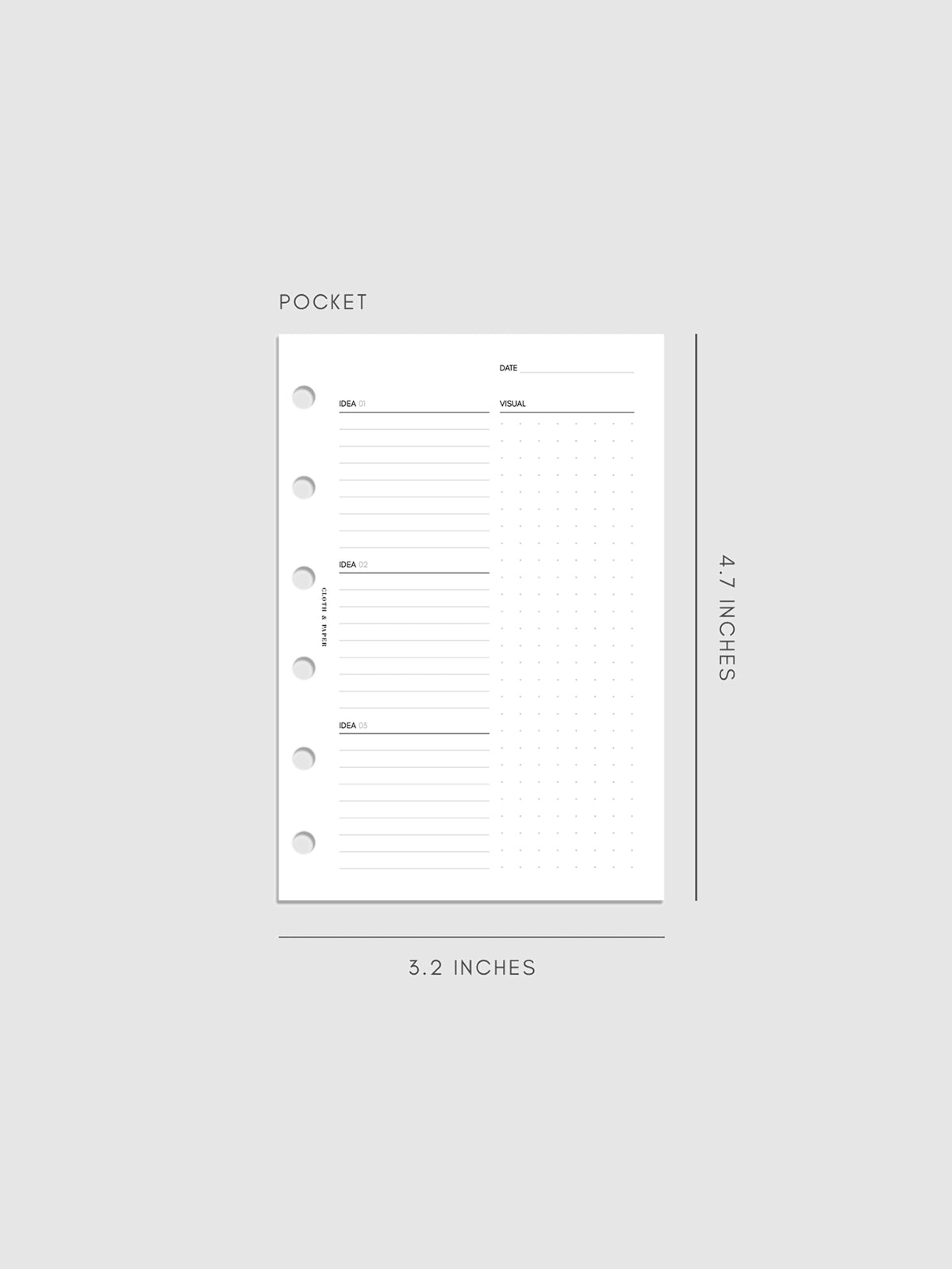 Digital mockup of insert in Pocket sizing.