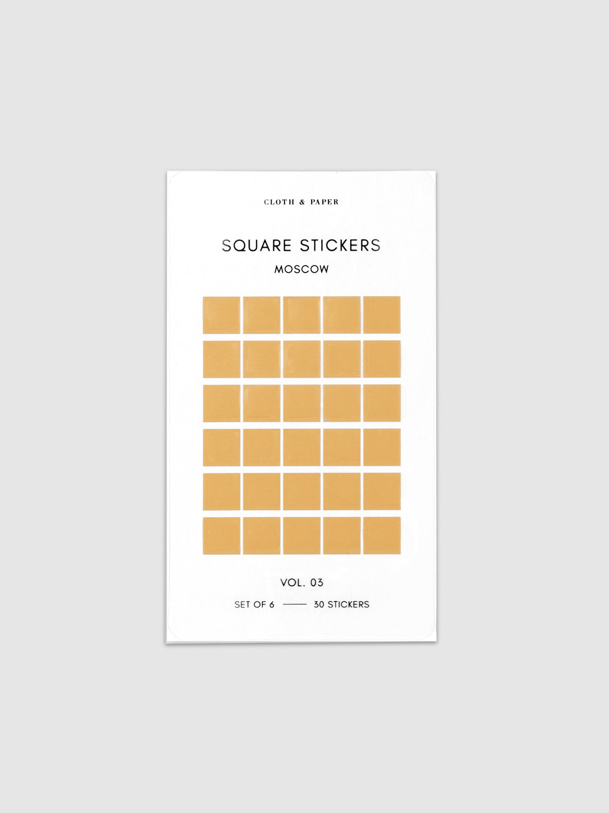 Mini Shape Sticker Set with Transparent Moscow Stickers displayed against a neutral background.