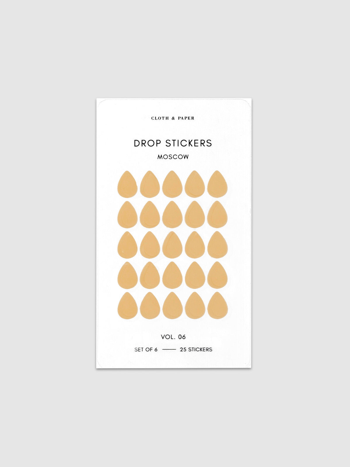 Mini Shape Sticker Set with Transparent Moscow Stickers displayed against a neutral background.