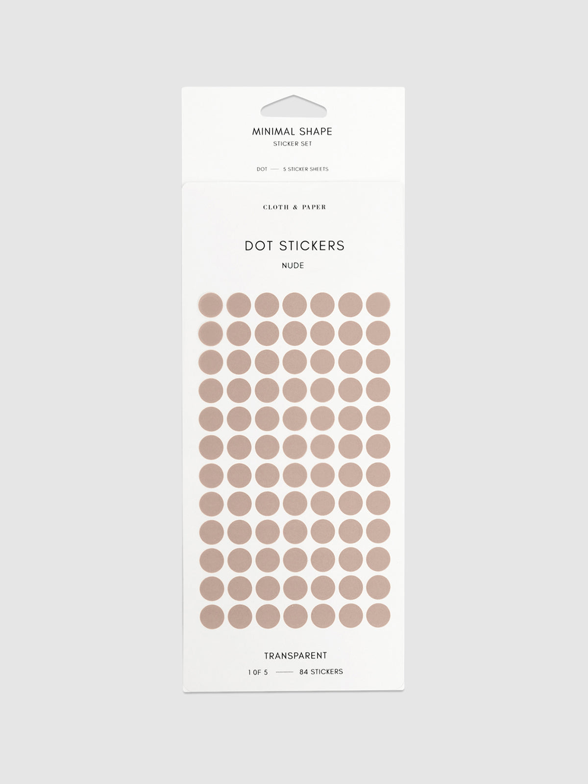 Nude dot stickers in their packaging on a neutral background.