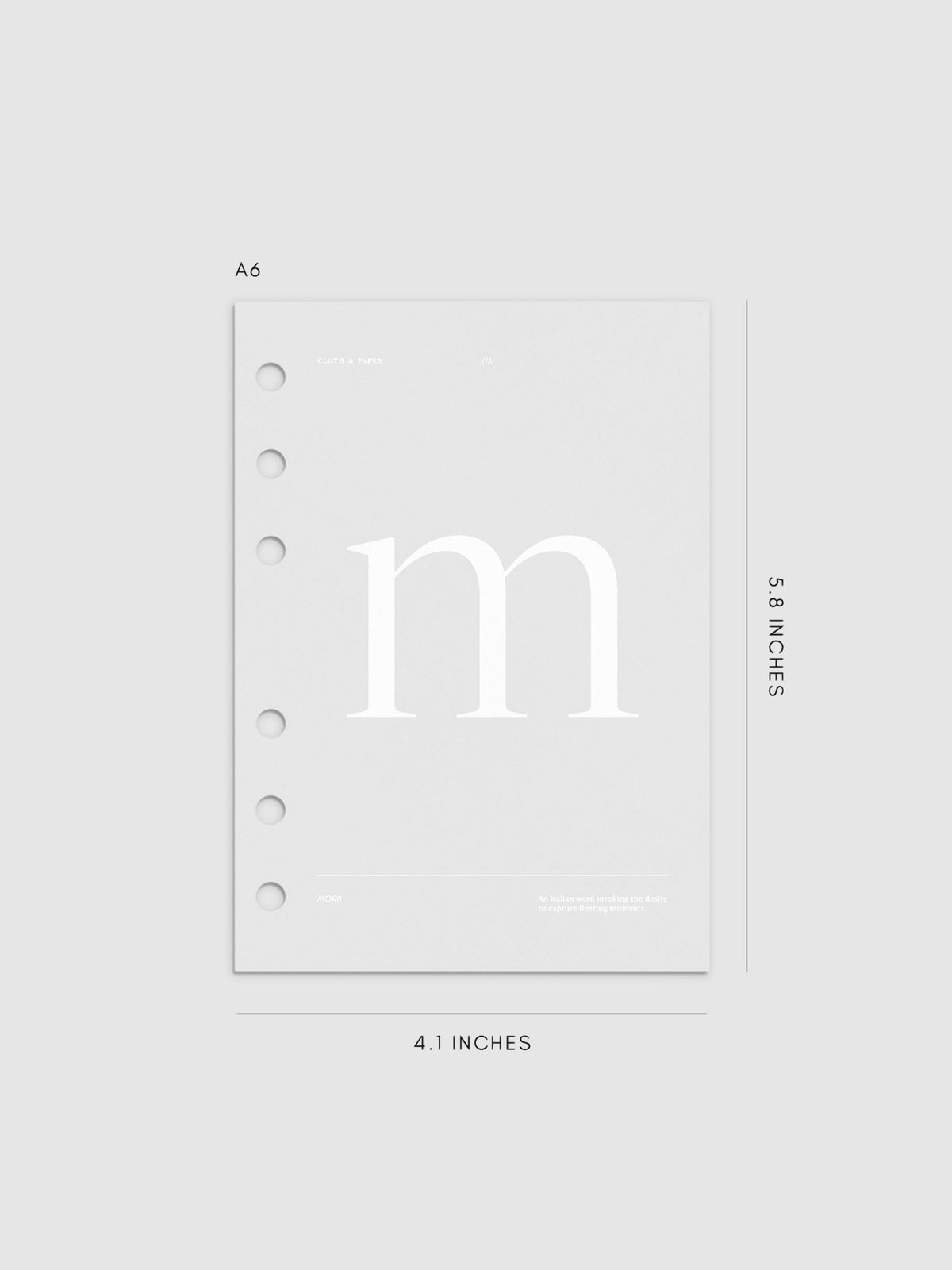 Monogram Vellum Planner Dashboard M in A6 displayed on a neutral background.