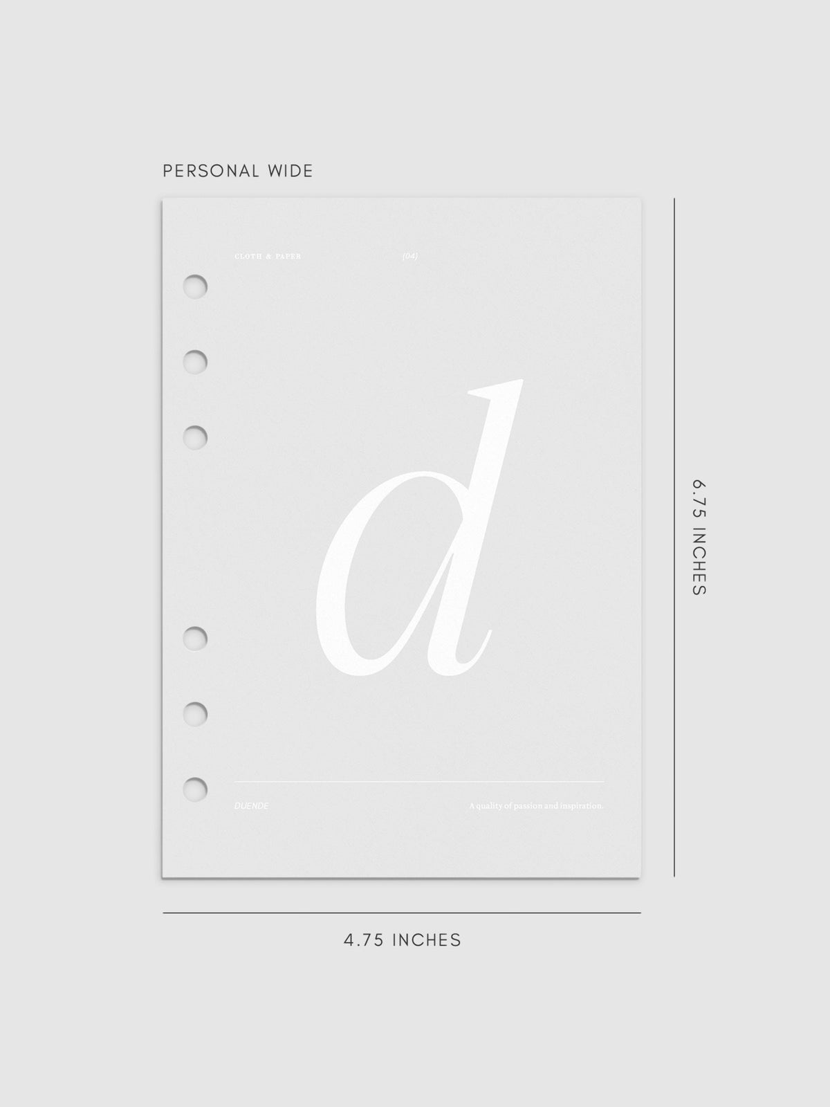 Monogram Vellum Planner Dashboard D in Personal Wide displayed on a neutral background.