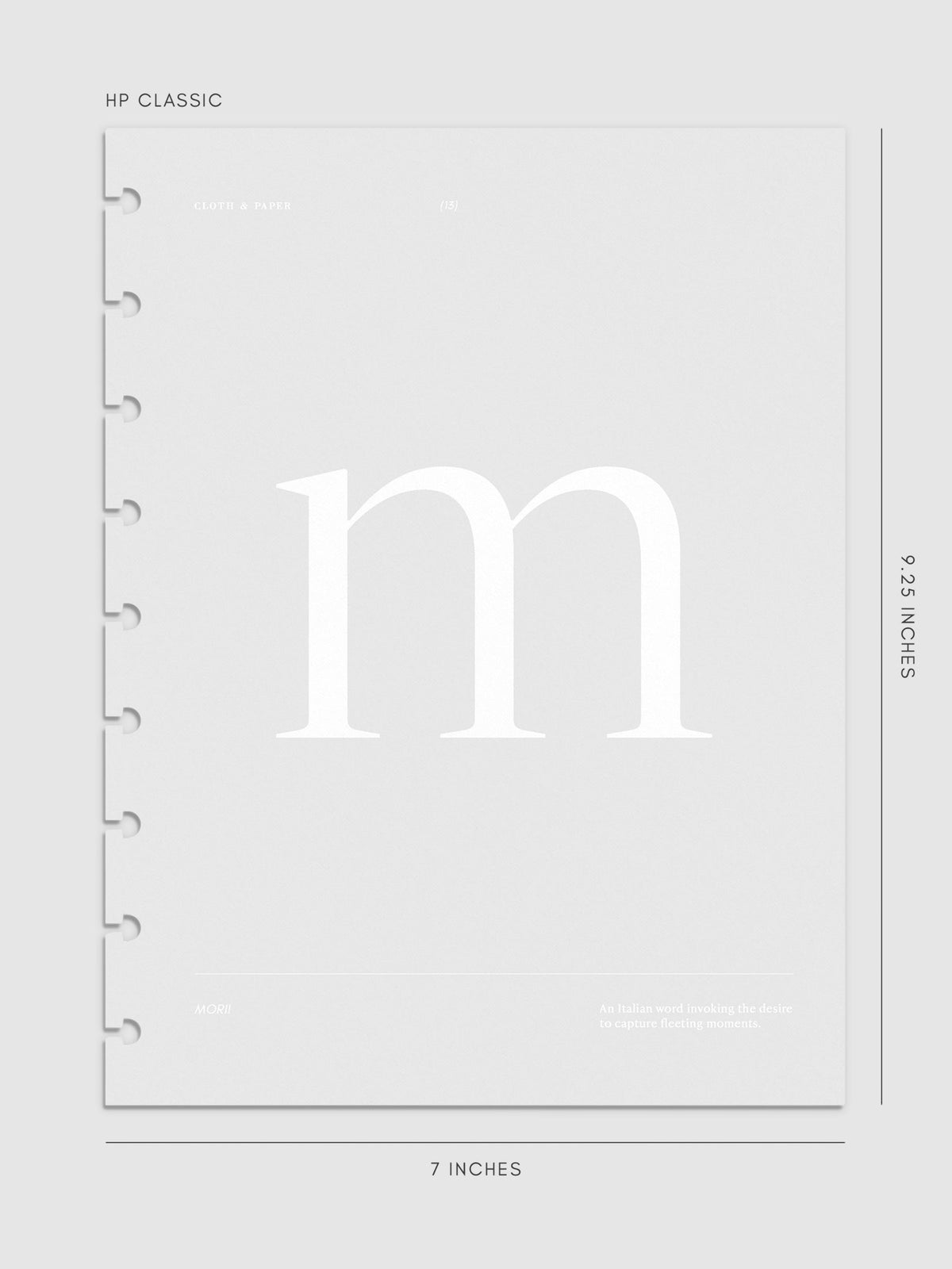 Monogram Vellum Planner Dashboard M in HP Classic displayed on a neutral background.