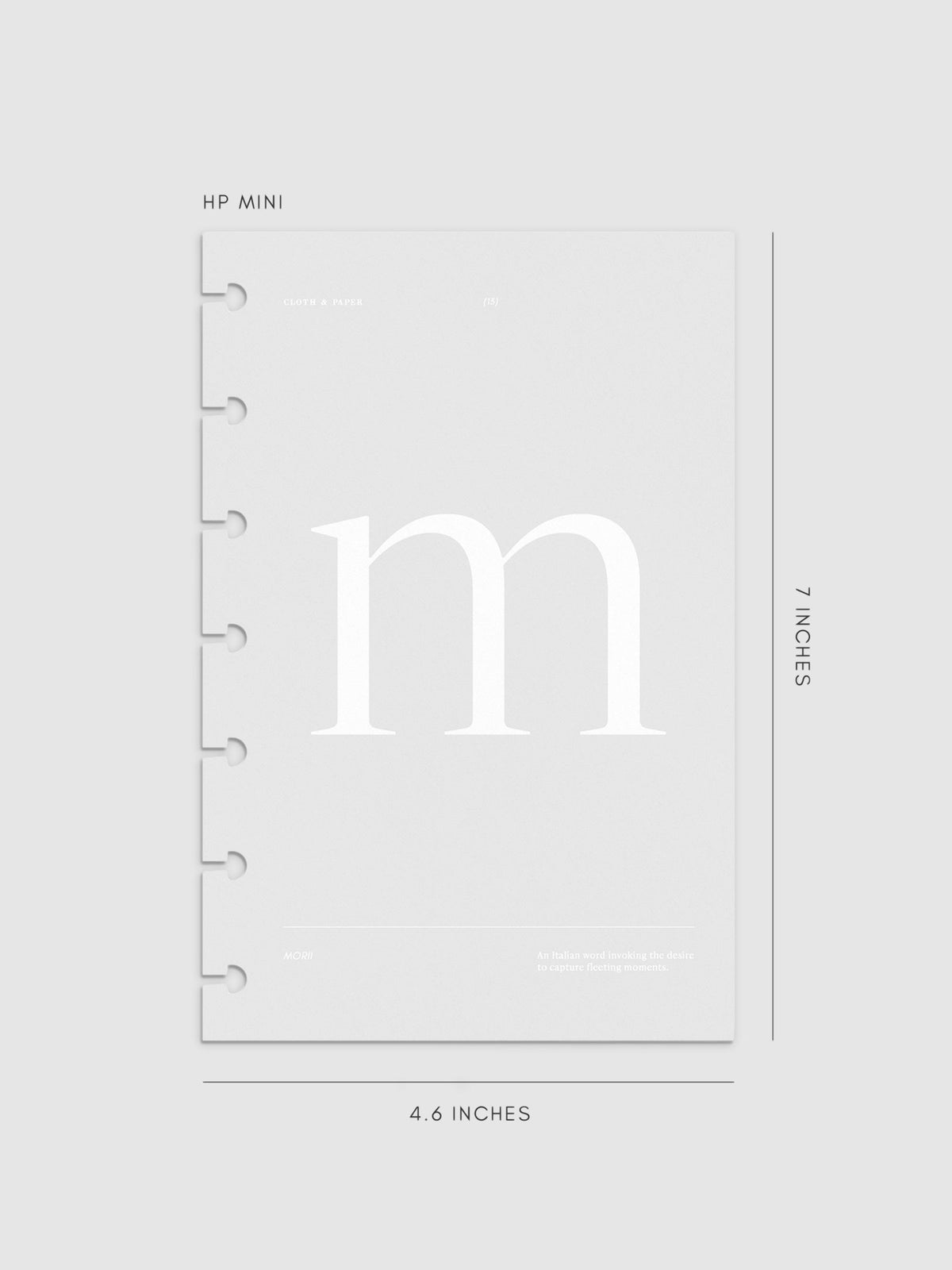 Monogram Vellum Planner Dashboard M in HP Mini displayed on a neutral background.