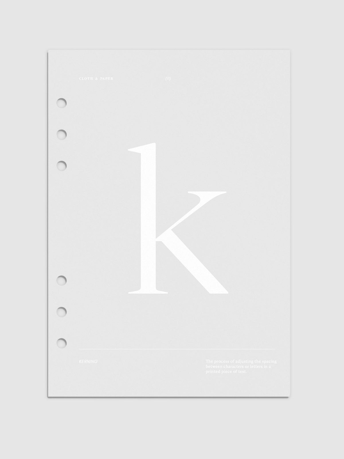 Monogram Vellum Planner Dashboard K in A5 displayed on a neutral background.
