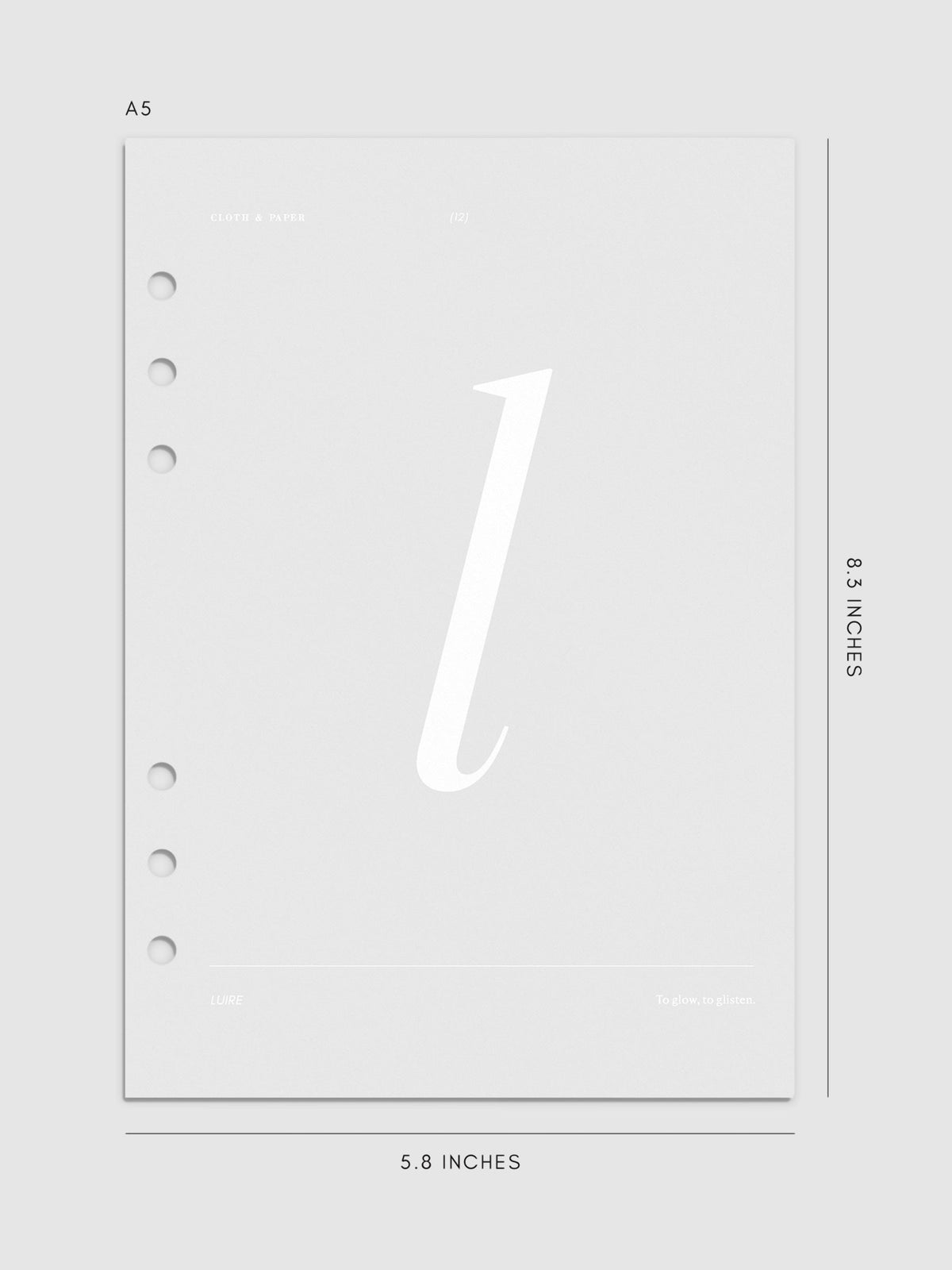 Monogram Vellum Planner Dashboard L in A5 displayed on a neutral background.