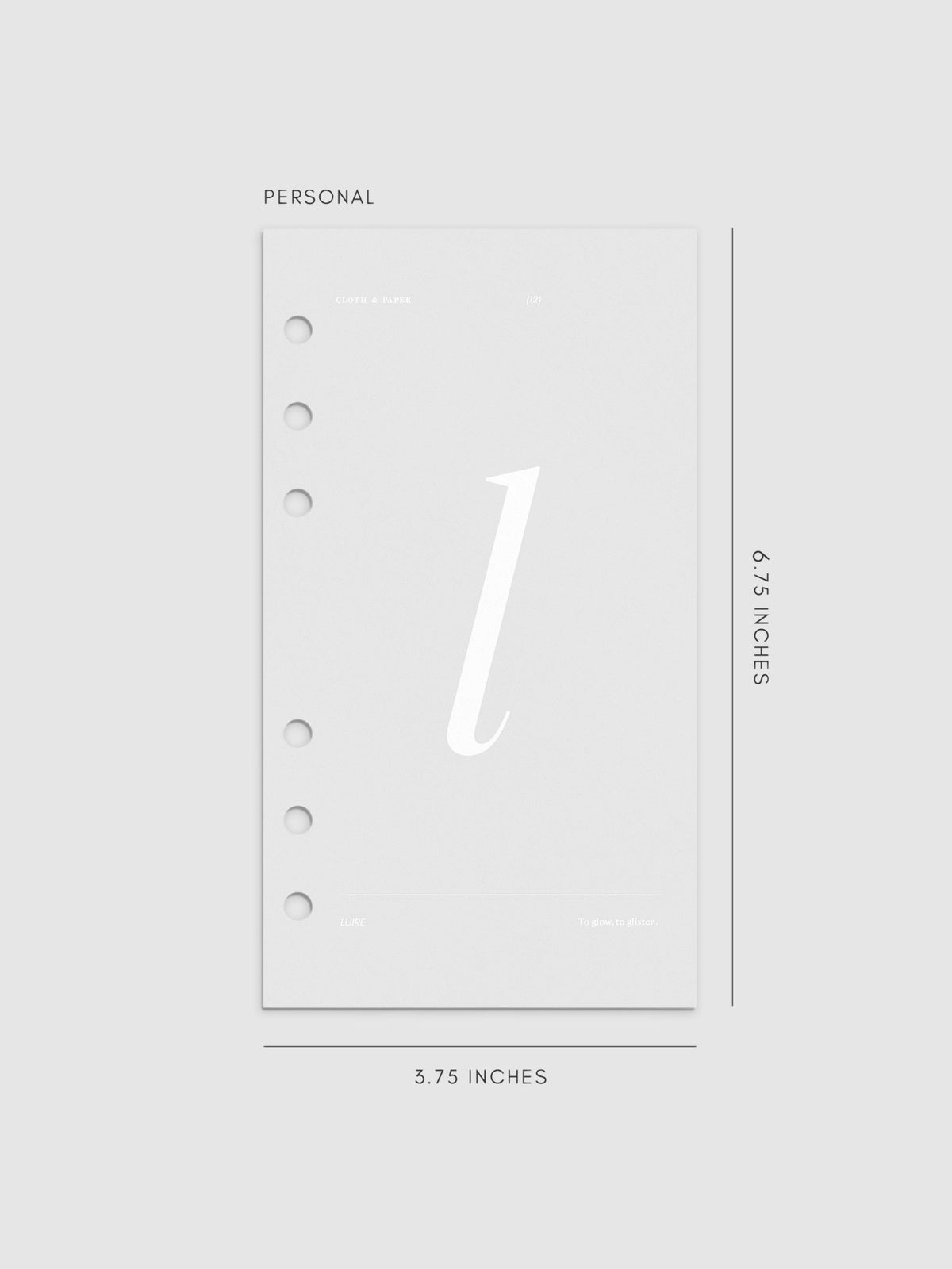 Monogram Vellum Planner Dashboard L in Personal displayed on a neutral background.