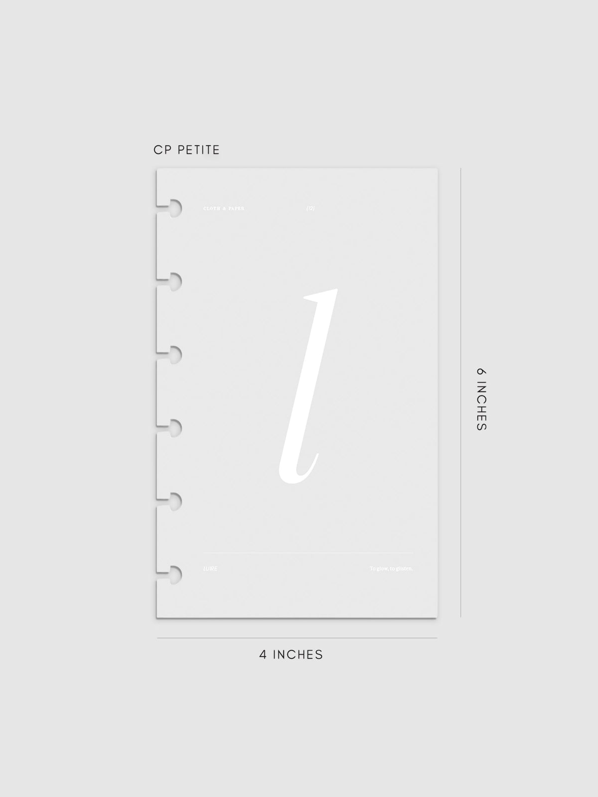 Monogram Vellum Planner Dashboard L in in CP Petite displayed on a neutral background.