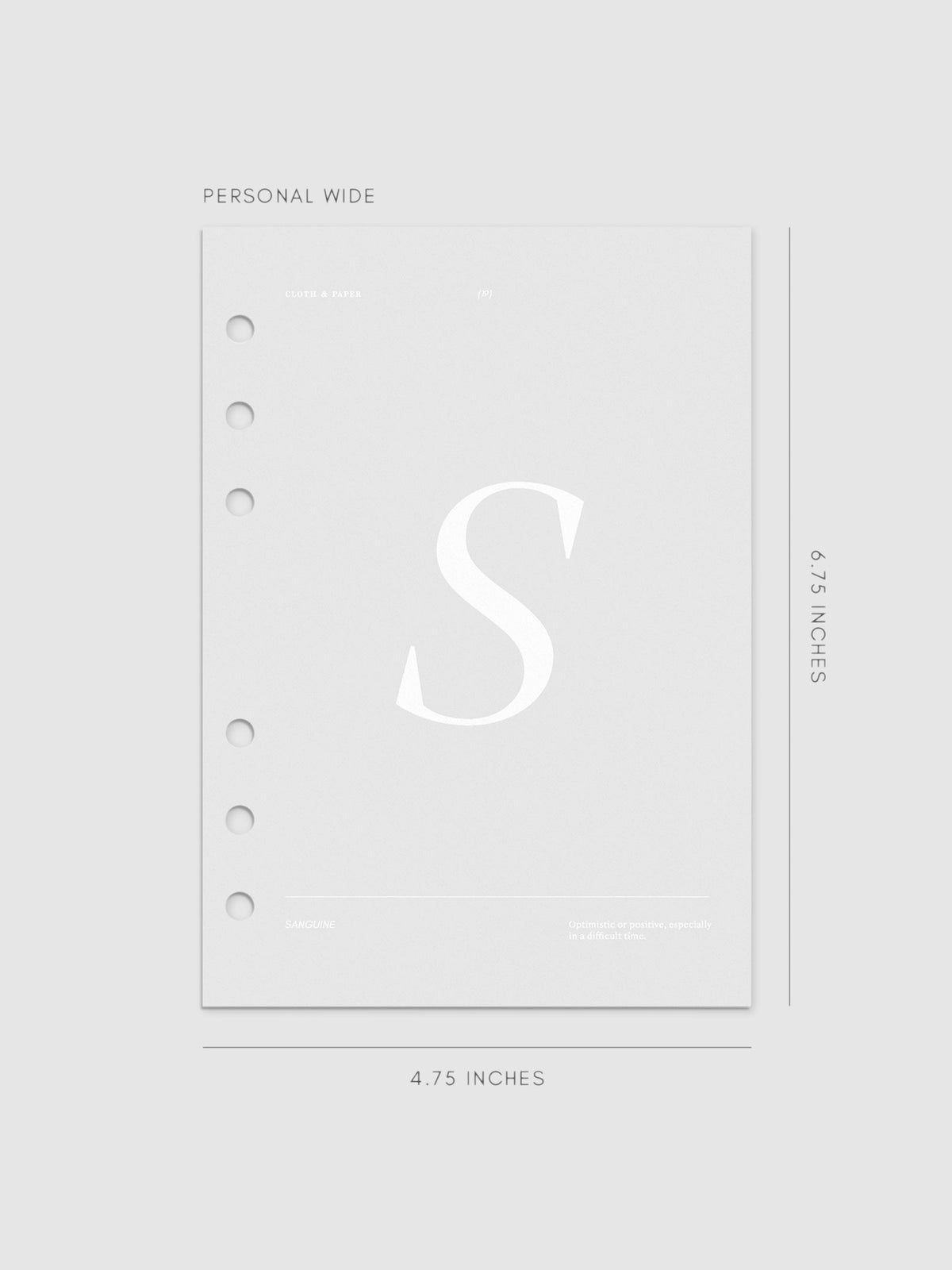Monogram Vellum Planner Dashboard S in Personal Wide displayed on a neutral background.