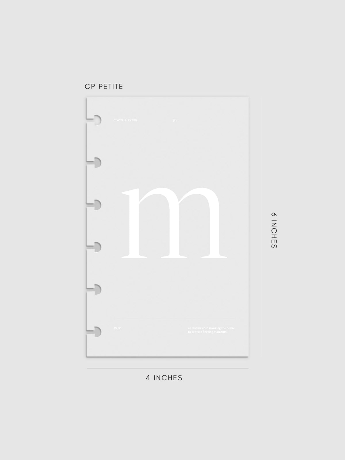 Monogram Vellum Planner Dashboard M in in CP Petite displayed on a neutral background.