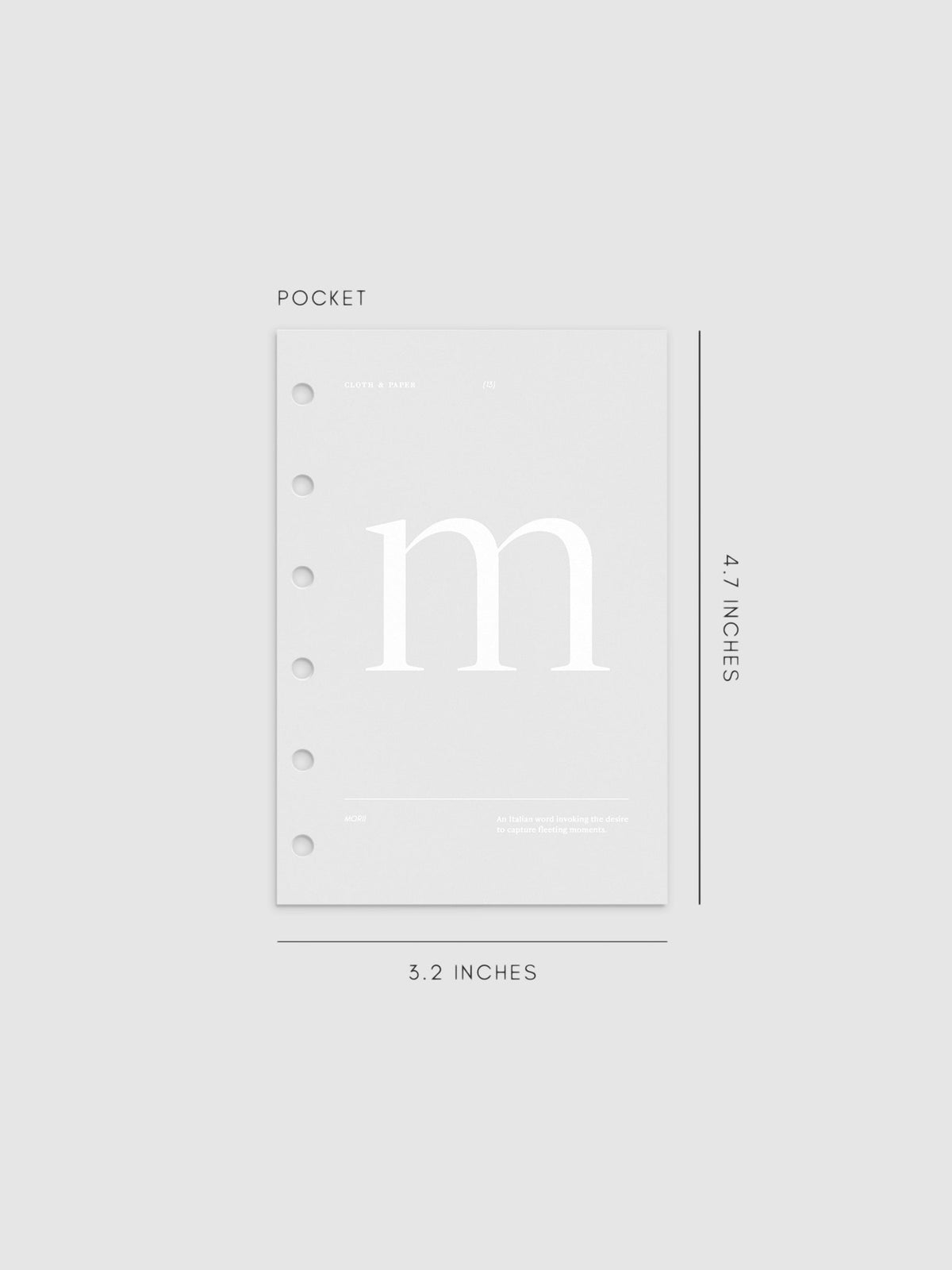 Monogram Vellum Planner Dashboard M in Pocket displayed on a neutral background.