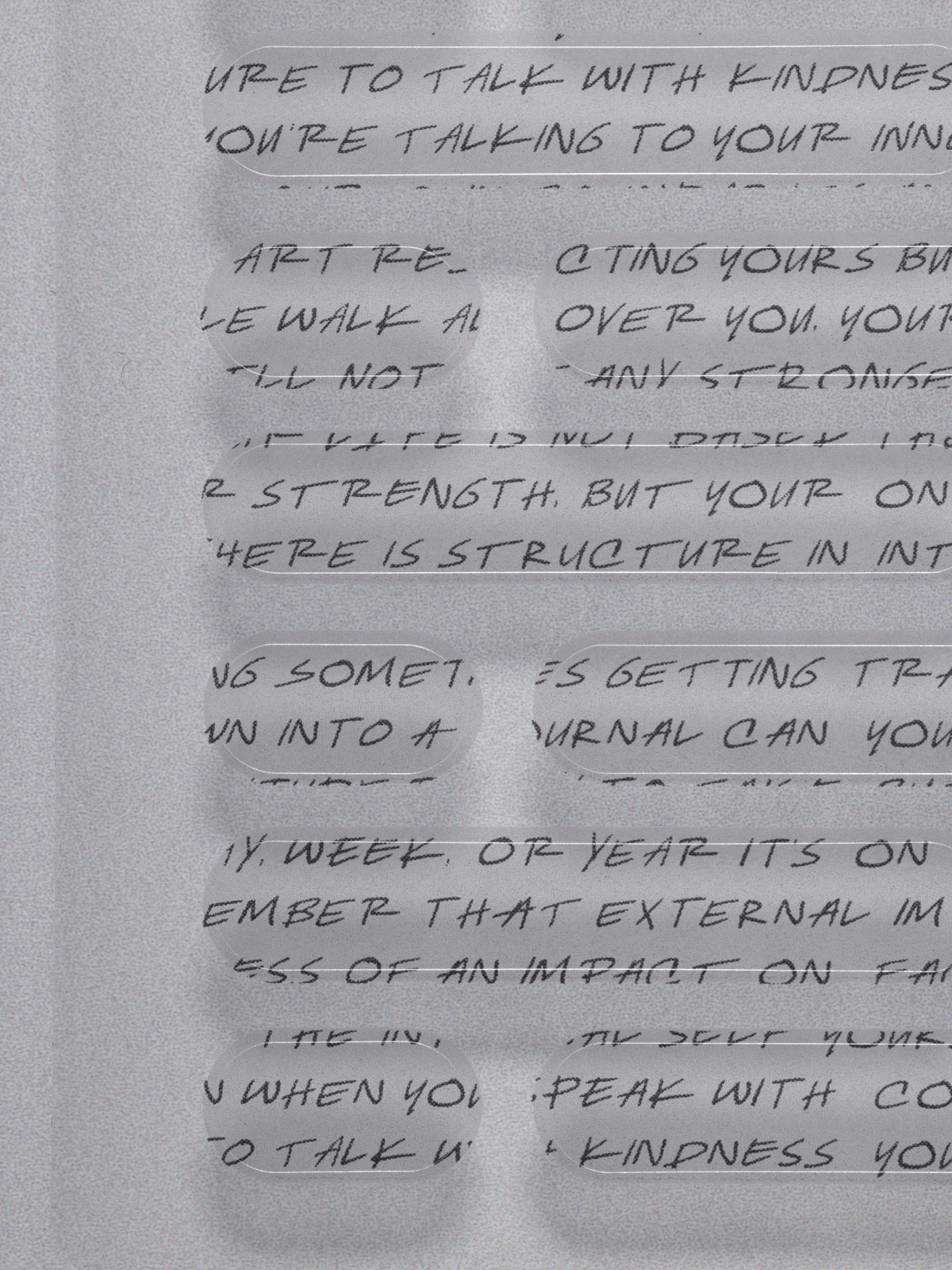 Close up of Bar Stickers | Footnotes highlighting handwritten type design.