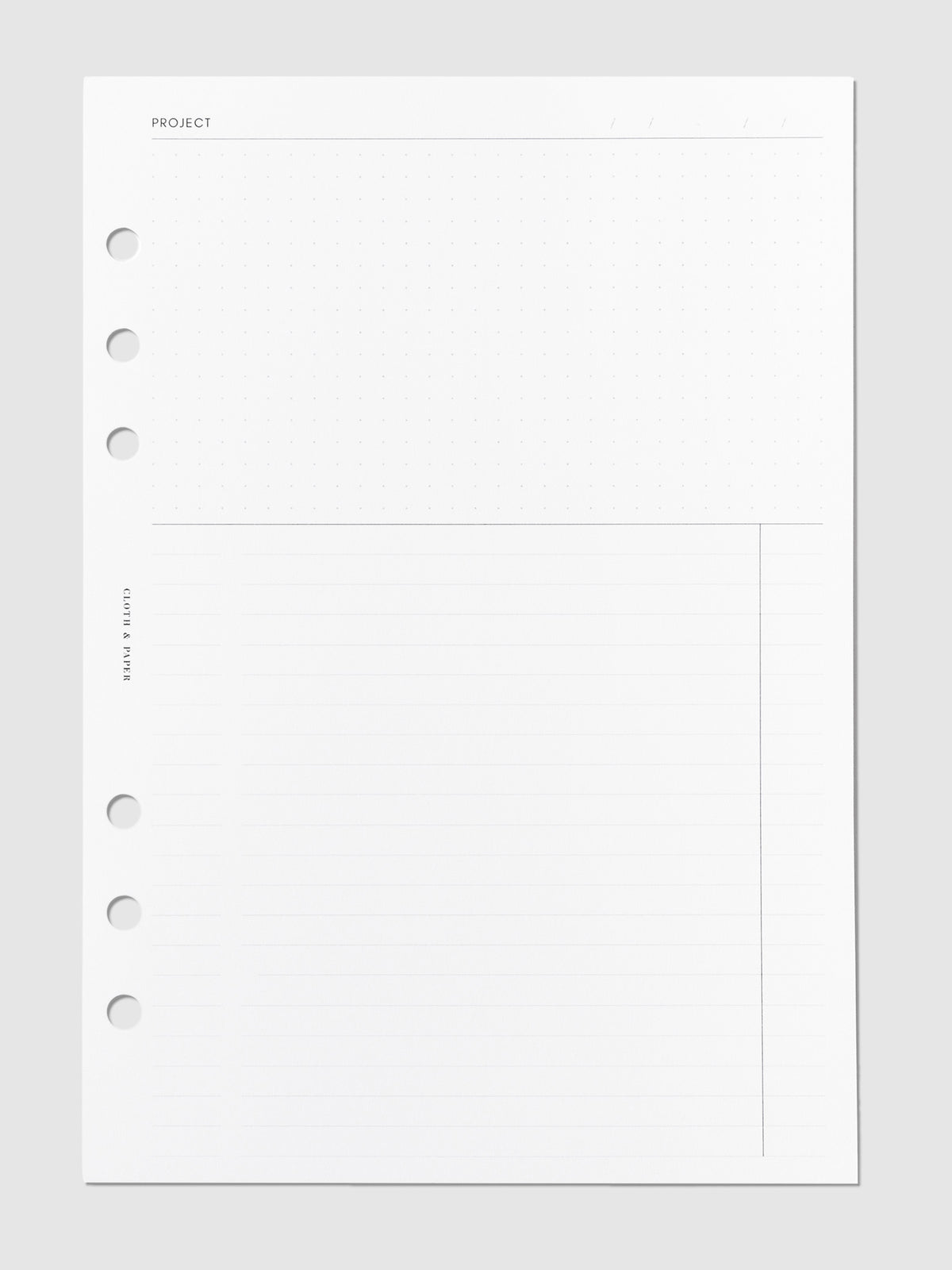 Insert displayed on a white background. Size pictured is A5.