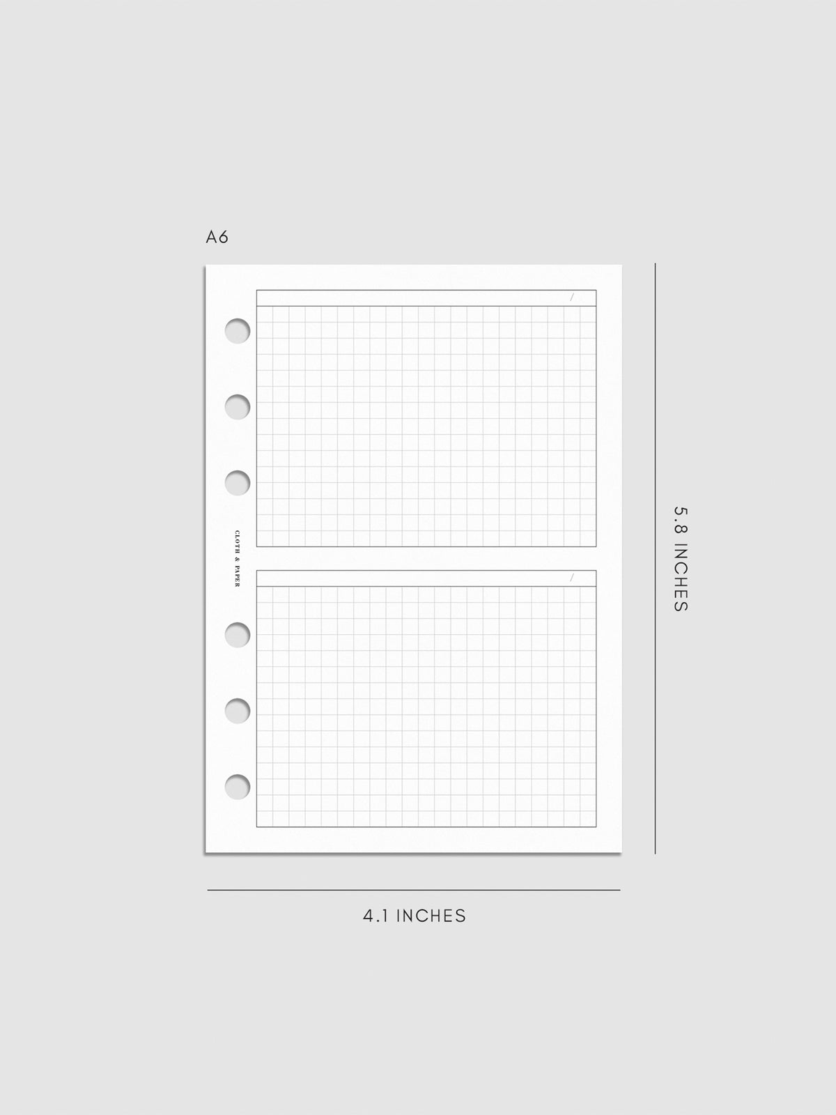 Digital mockup of inserts in A6.